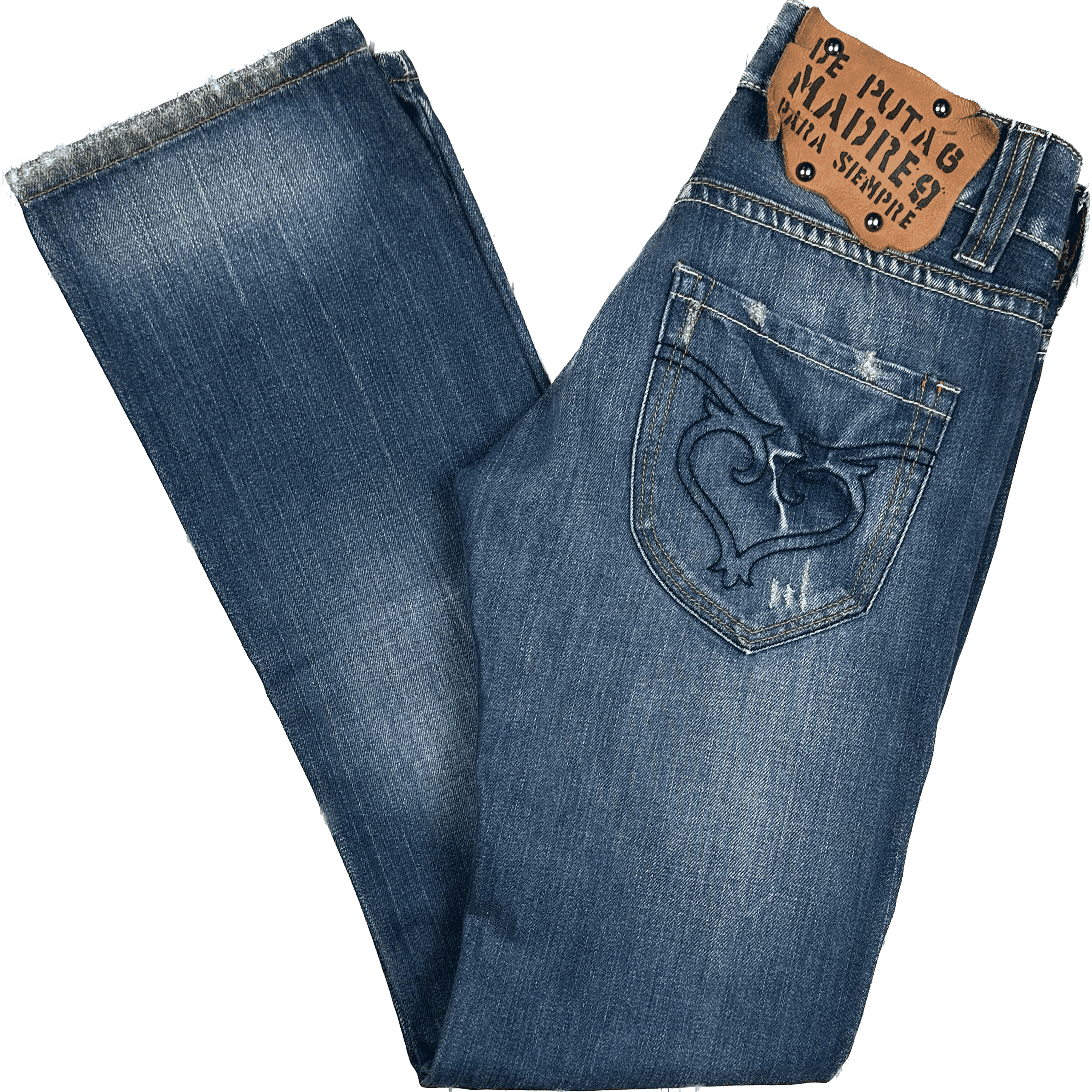 Puta De Madre Y2K Low Rise Straight Leg Jeans- Size 26 — photo 1 of 8