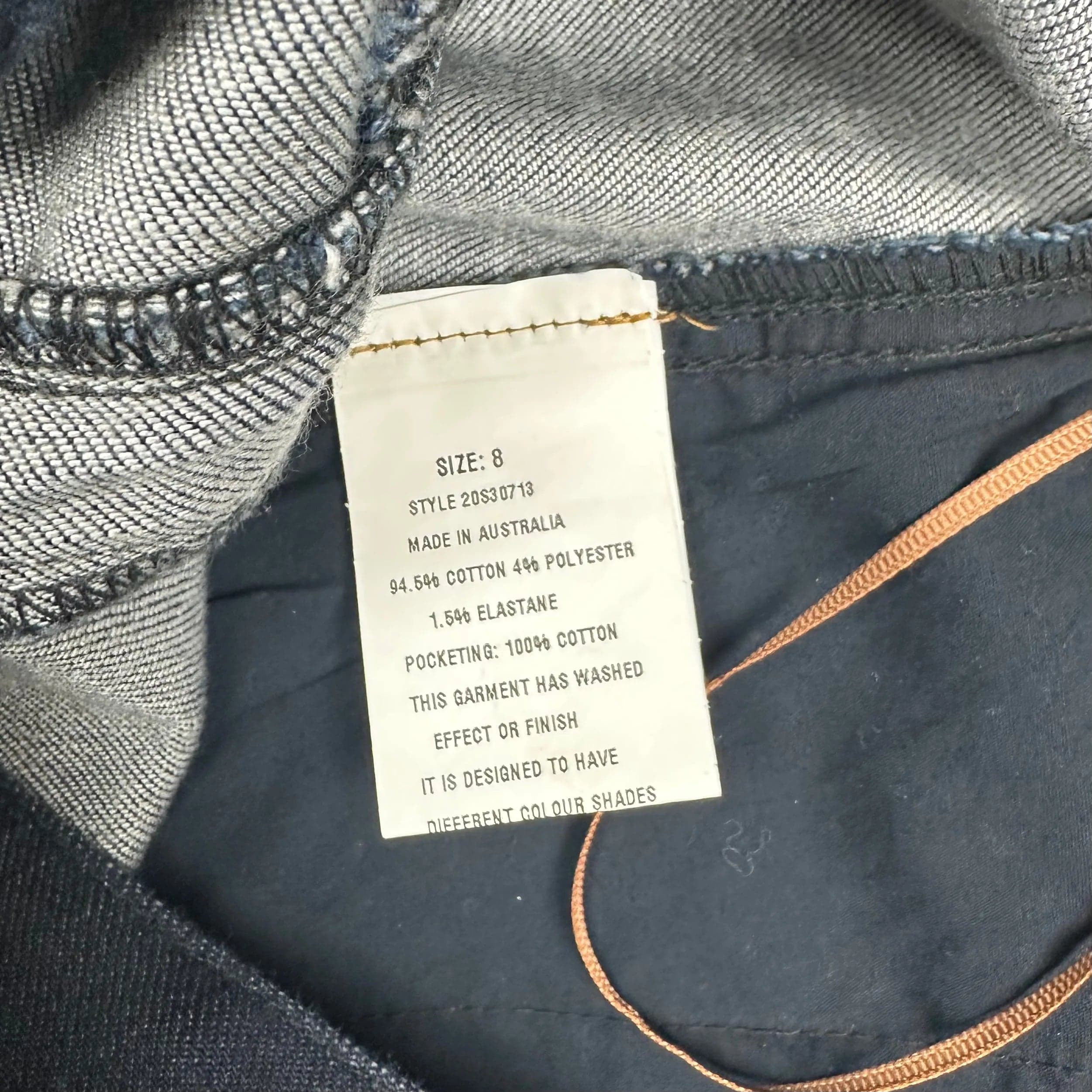 Manning Cartell Australian Made Tab Detail Jeans- Size 8 — photo 7 of 8