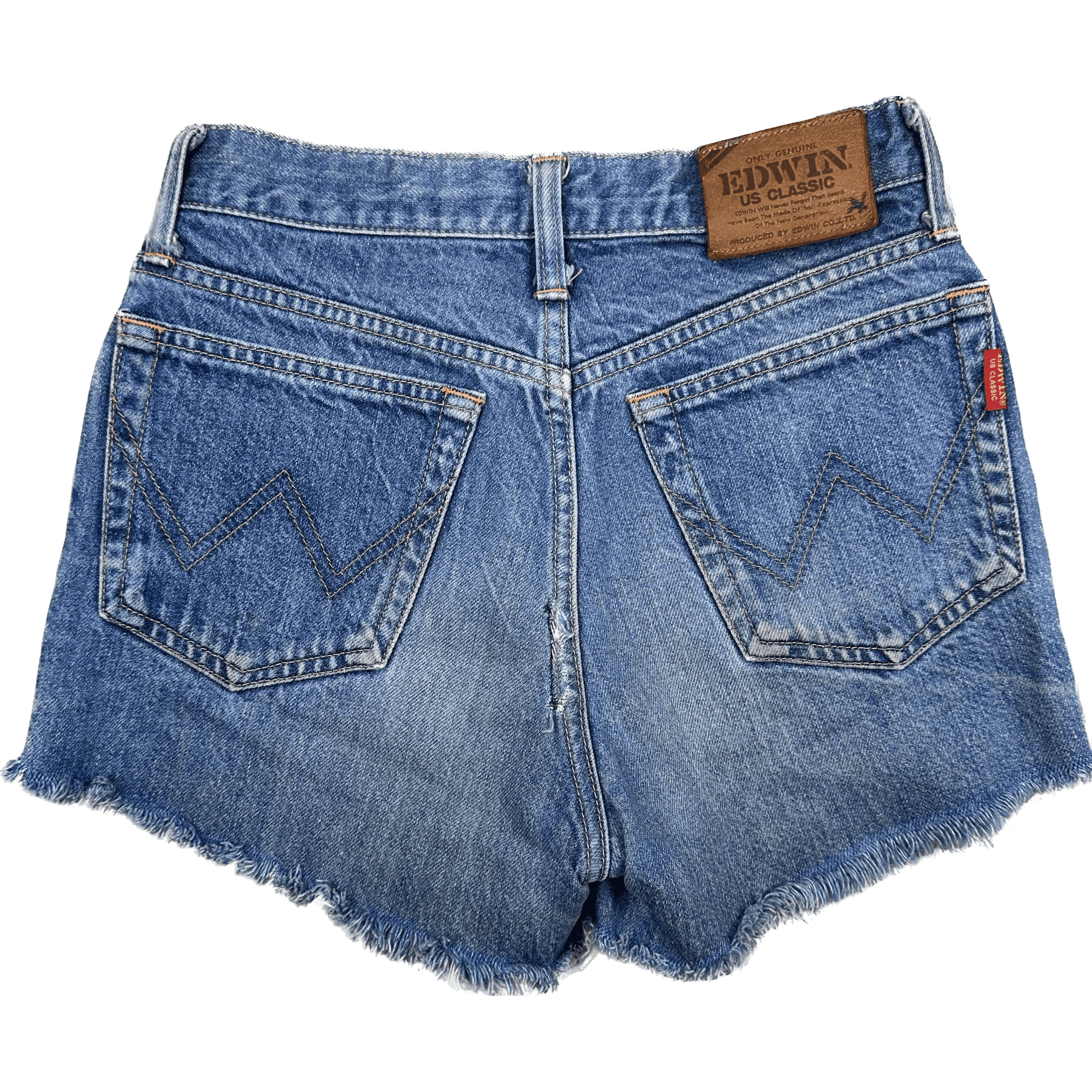 Edwin Ladies Fray Hem Denim Shorts - Suit Size 6/7 — photo 2 of 4