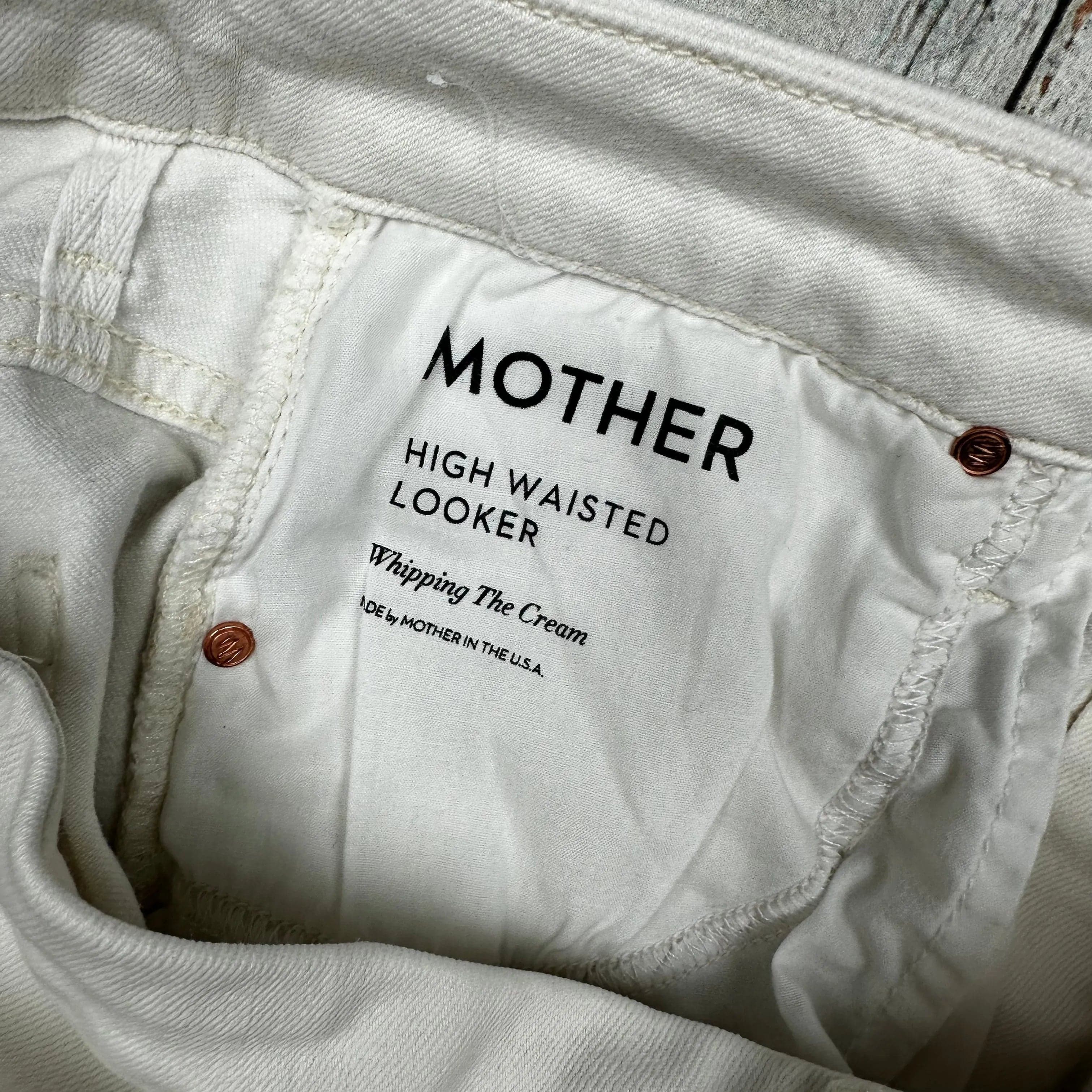 Mother 'High Waisted Looker' Whipping the Cream Jeans - Size 28 — photo 4 of 10