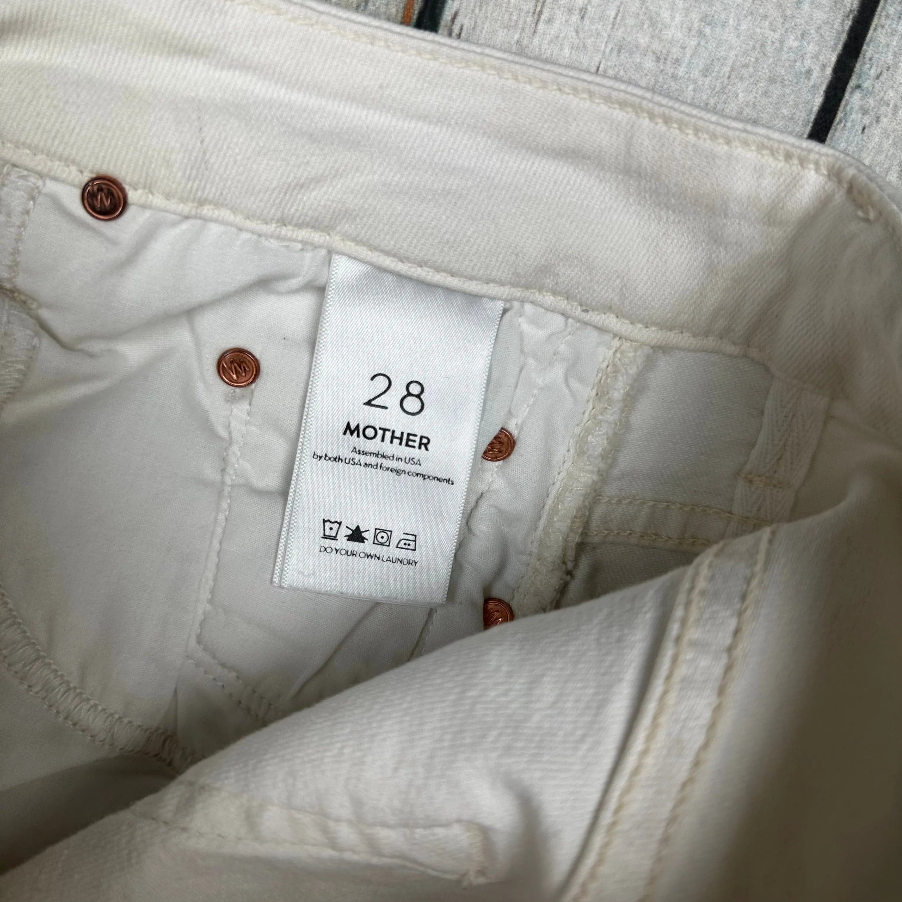 Mother 'High Waisted Looker' Whipping the Cream Jeans - Size 28 — photo 5 of 10