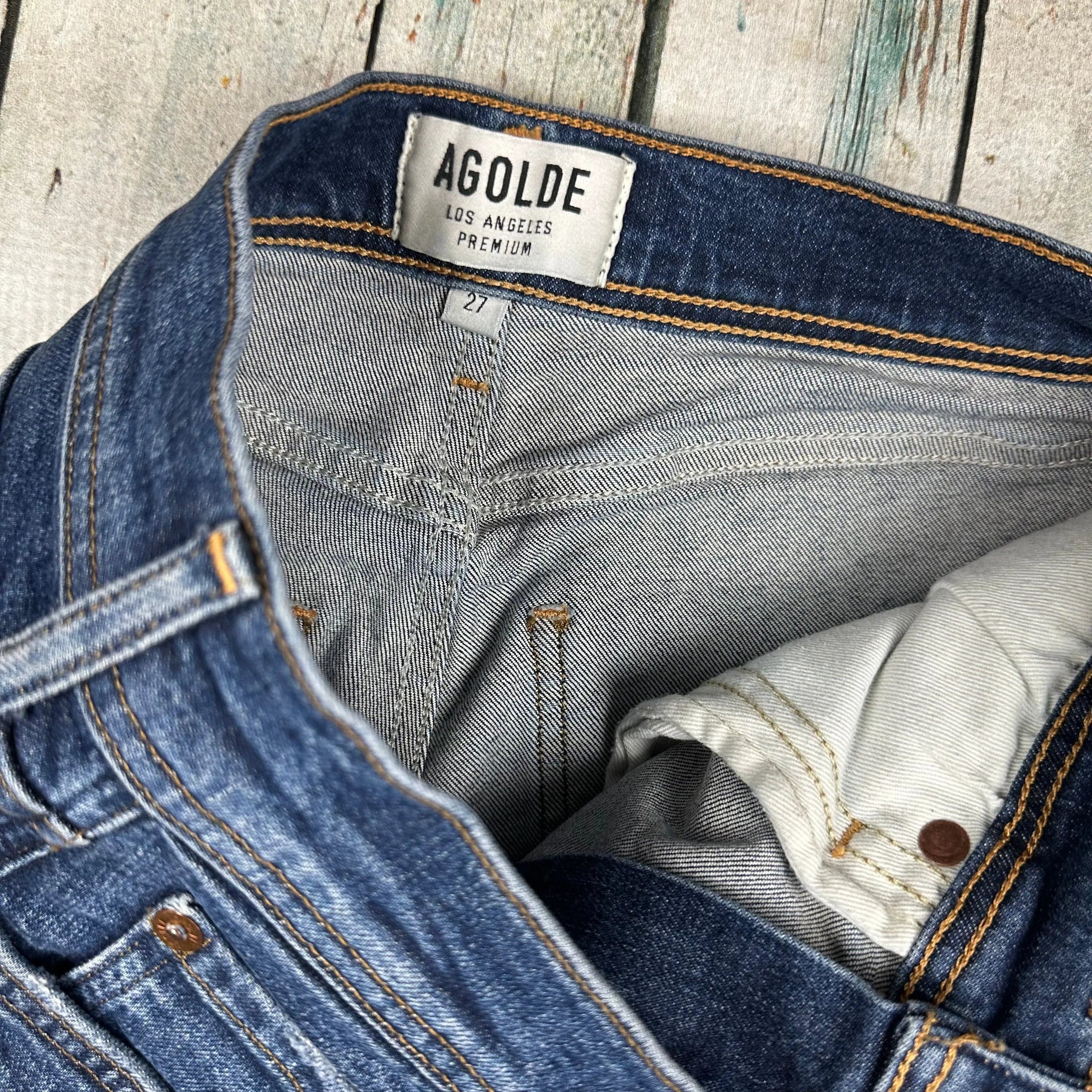 AGOLDE High Rise Skinny Tapered Jeans- Size 27 — photo 6 of 7
