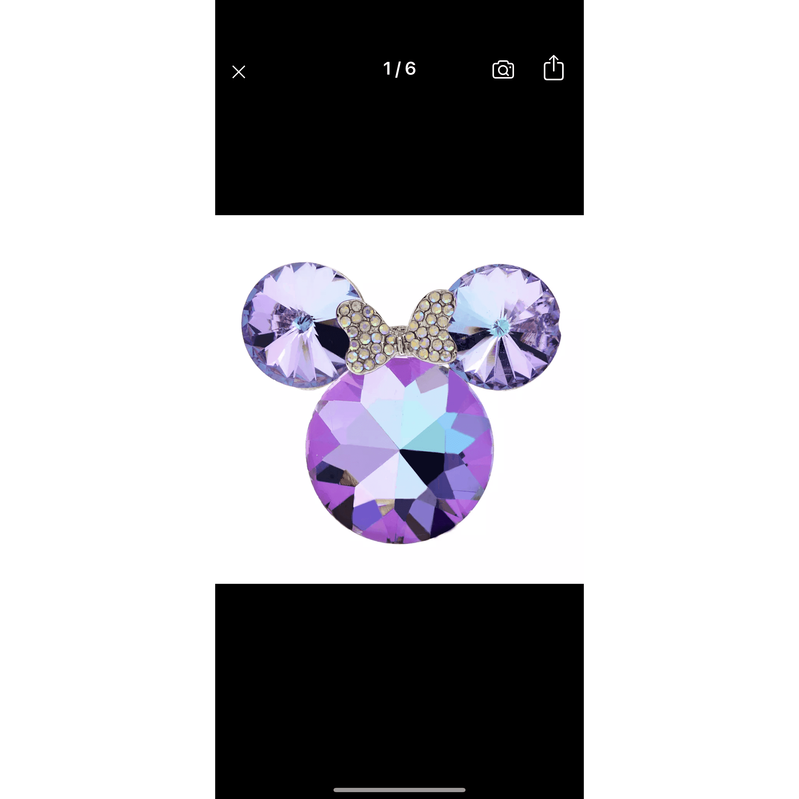 Crystal Mouse Head Brooch — photo 2 of 4