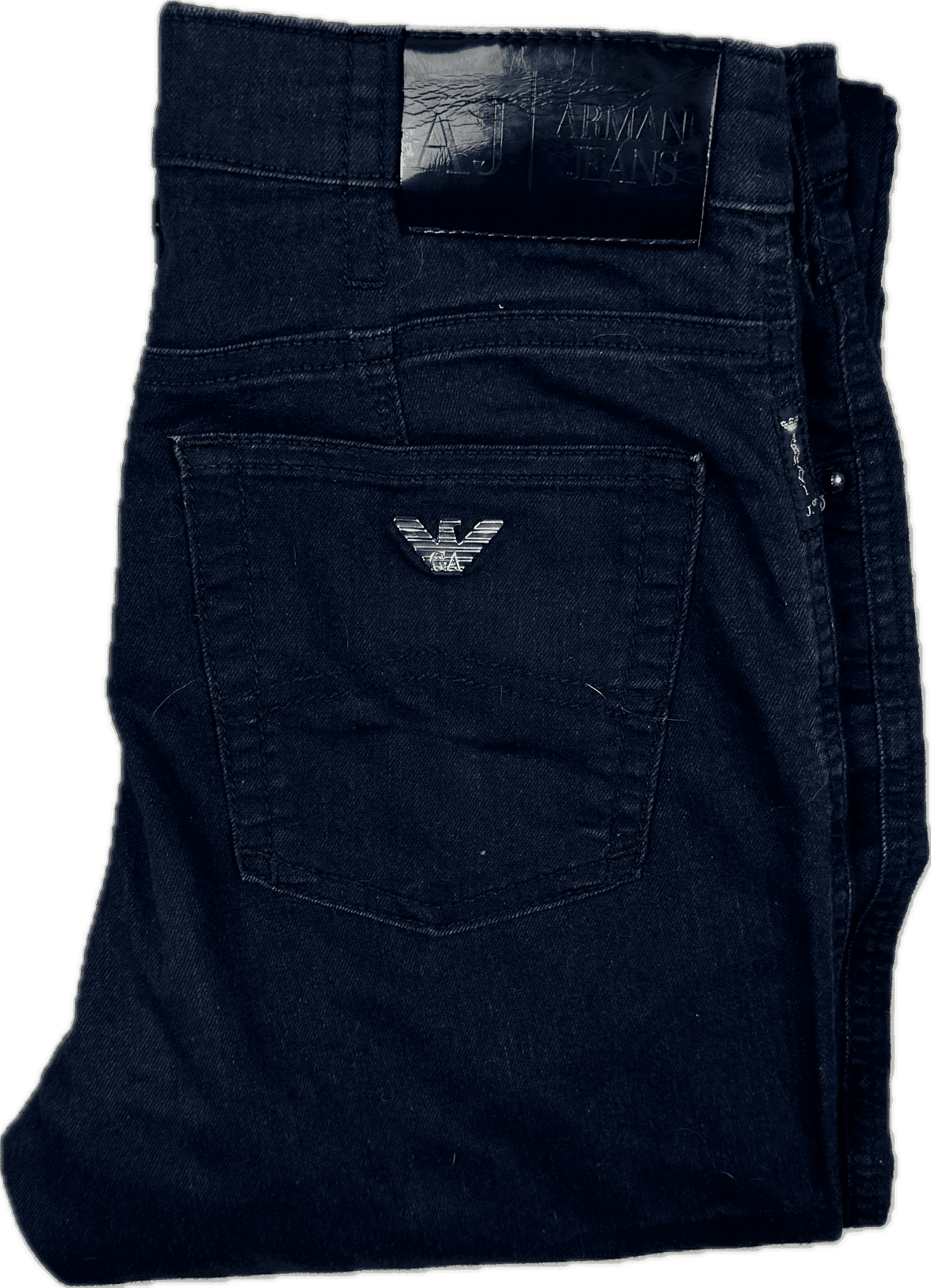 Armani Jeans Slim Straight Navy Stretch Jeans -Size 27 — photo 2 of 8