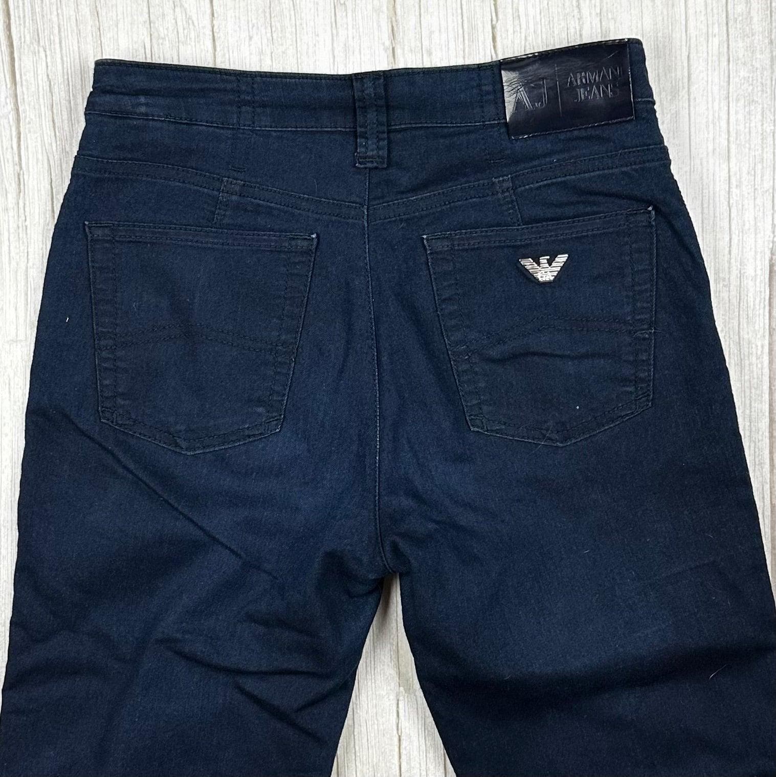 Armani Jeans Slim Straight Navy Stretch Jeans -Size 27 — photo 3 of 8