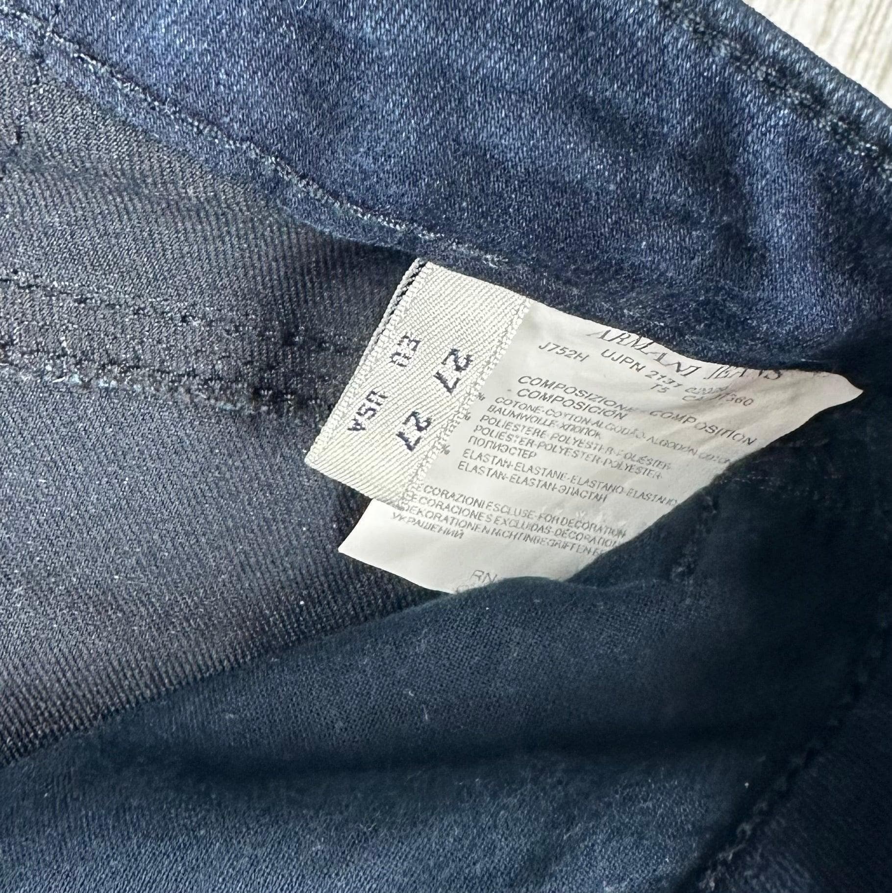 Armani Jeans Slim Straight Navy Stretch Jeans -Size 27 — photo 7 of 8