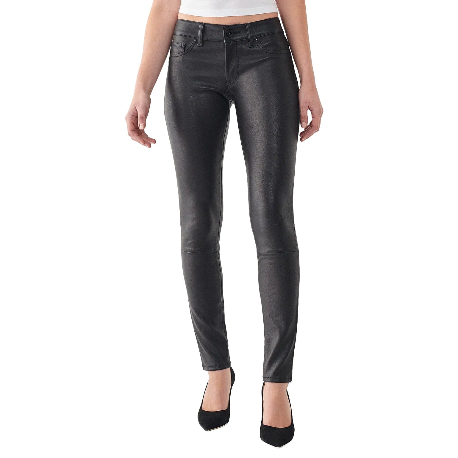 DL1961 'Emma' Black Coated Power Skinny Jeans -Size 24" — photo 1 of 8