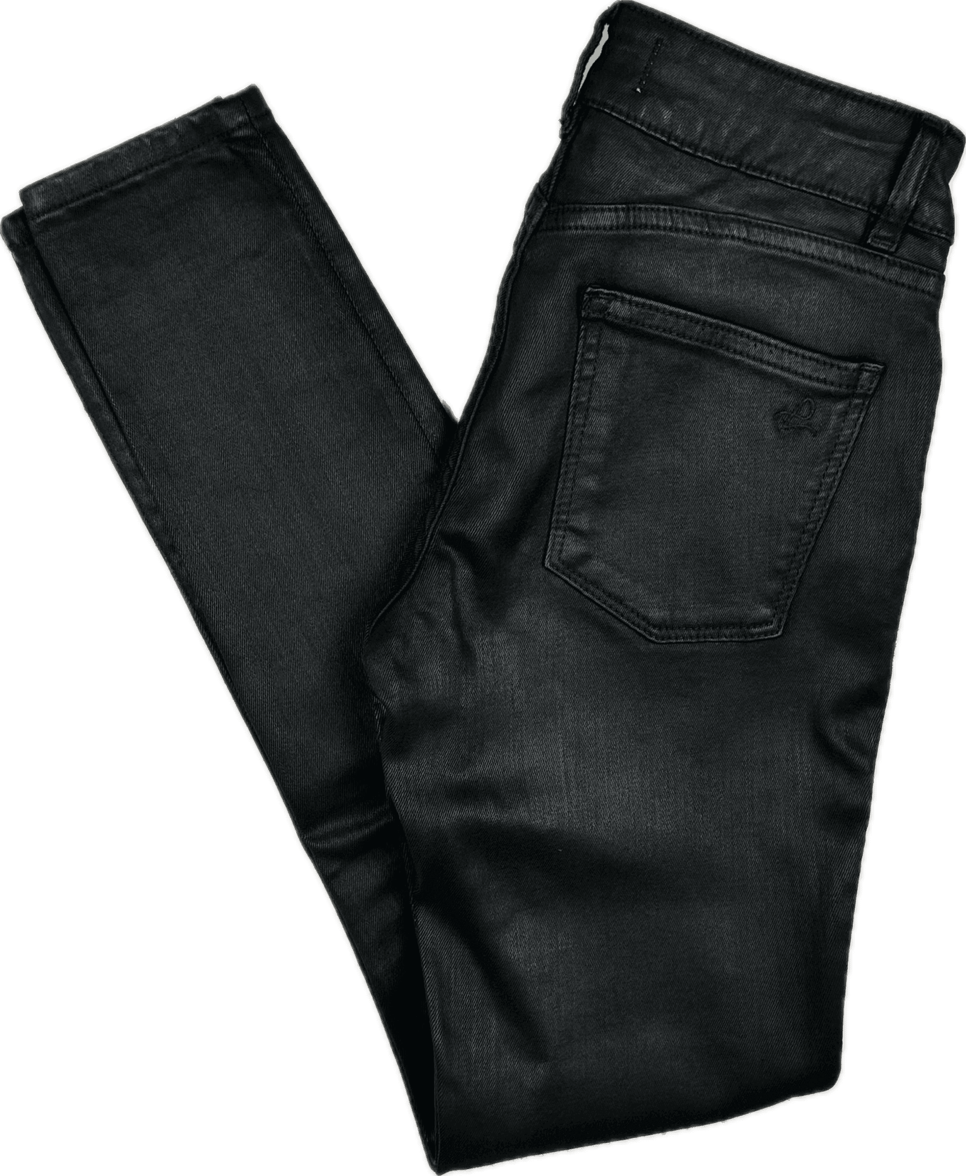 DL1961 'Emma' Black Coated Power Skinny Jeans -Size 24" — photo 2 of 8