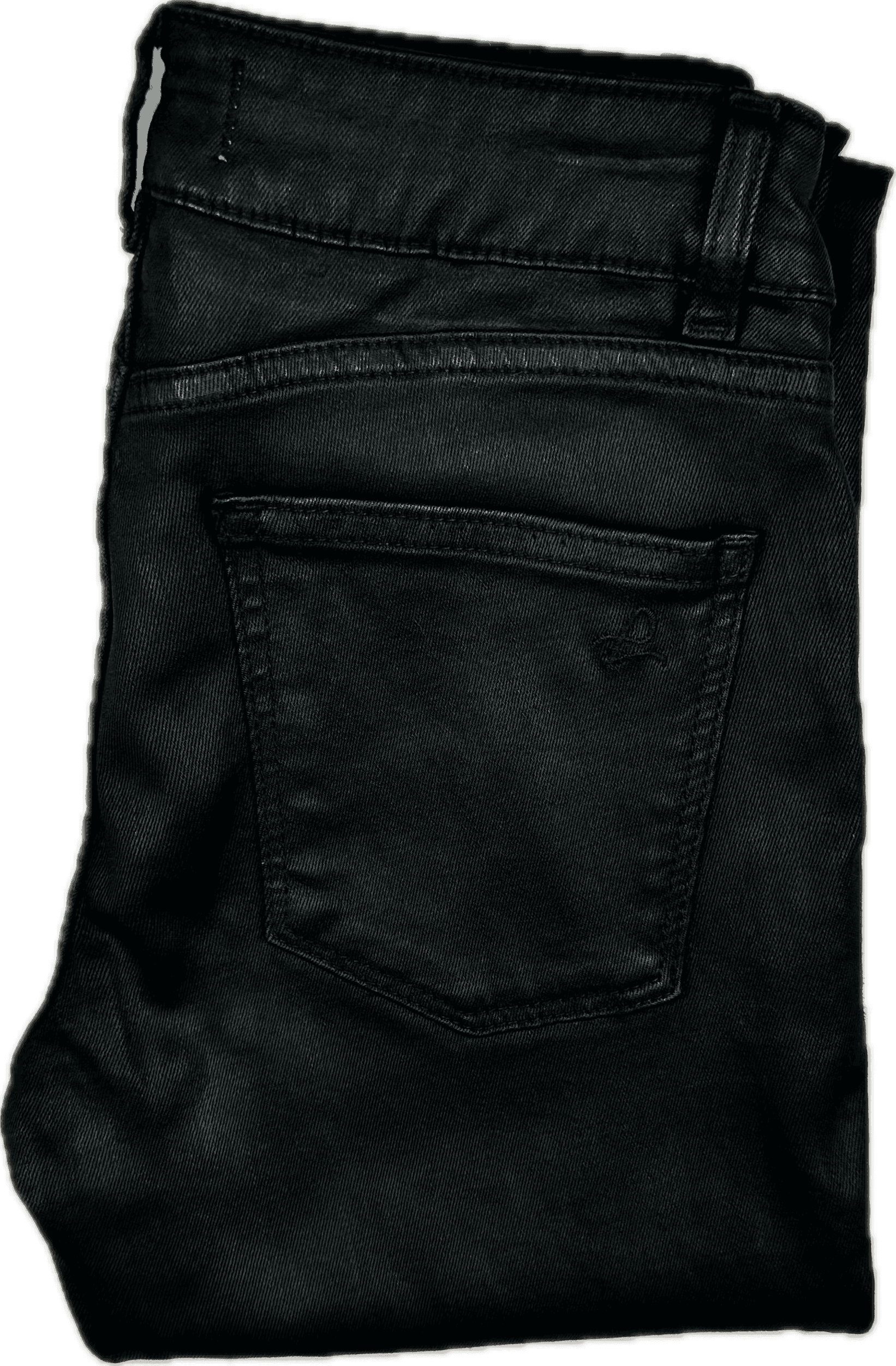 DL1961 'Emma' Black Coated Power Skinny Jeans -Size 24" — photo 3 of 8