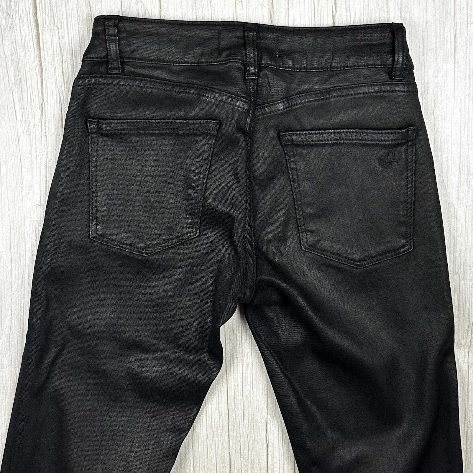 DL1961 'Emma' Black Coated Power Skinny Jeans -Size 24" — photo 5 of 8