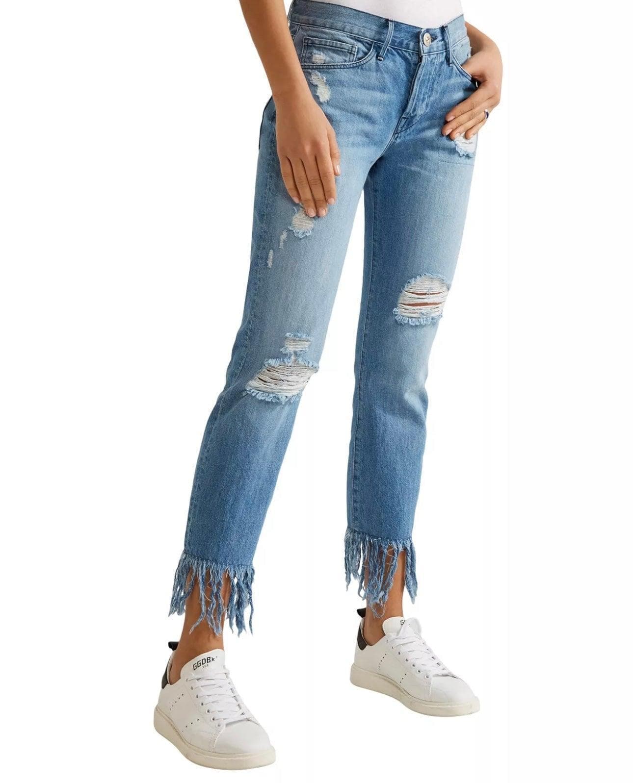NWT - 3x1 - USA Made Fringed Crop 'Mazzy' Jeans -Size 28 — photo 3 of 10