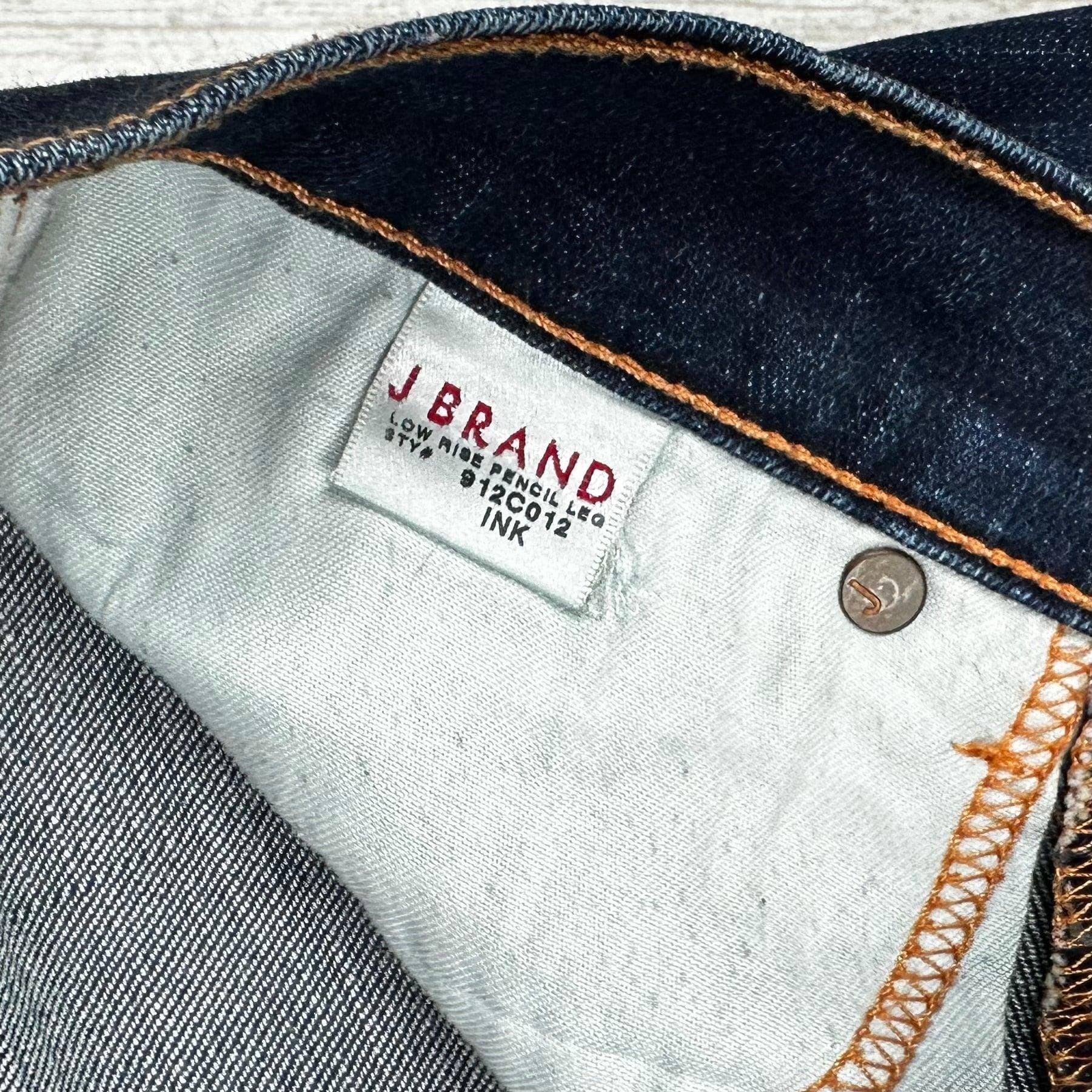 J Brand Ink Denim Low Rise Pencil Leg Jeans- Size 24 — photo 5 of 6