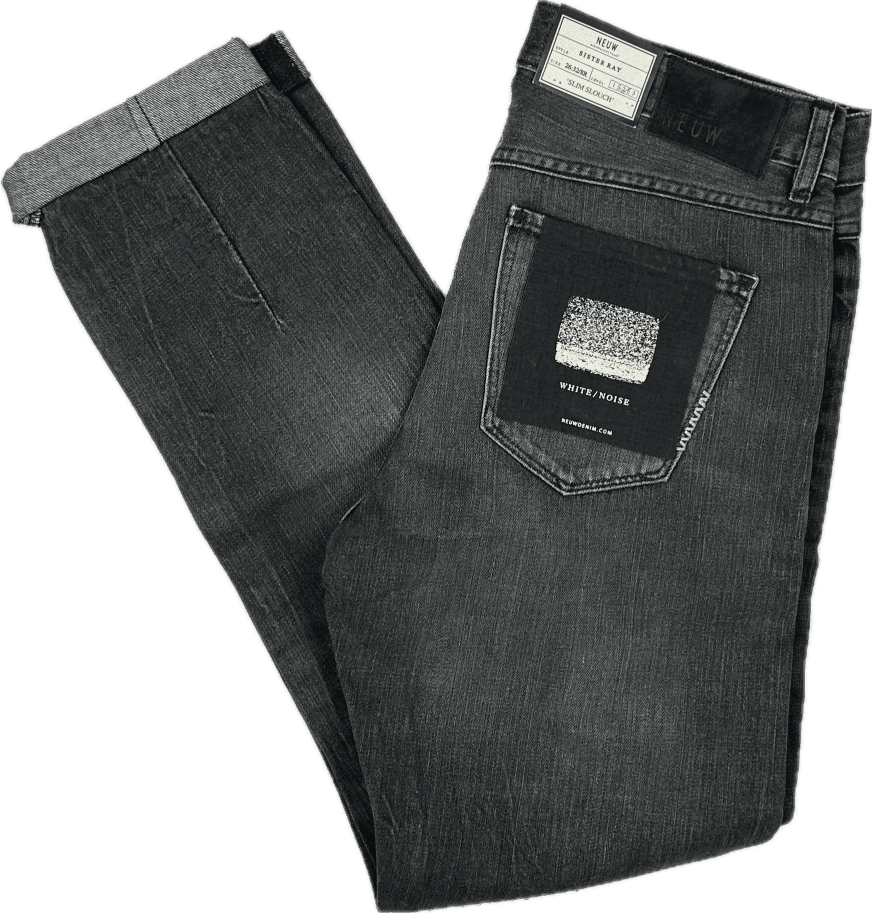 NWT - NEUW Ladies 'Sister Ray' Slim Slouch Black Jeans - Size 26 — photo 1 of 7