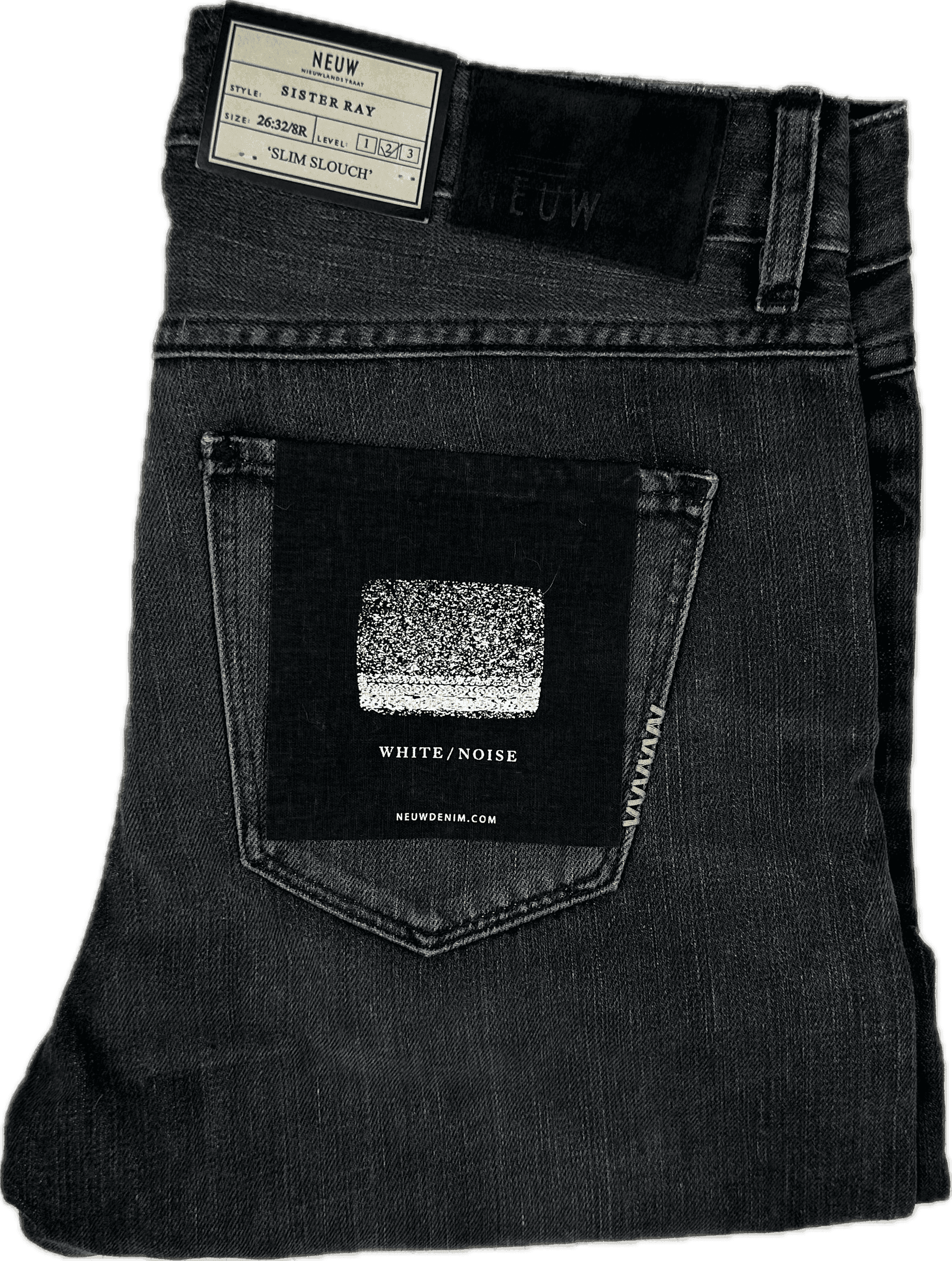 NWT - NEUW Ladies 'Sister Ray' Slim Slouch Black Jeans - Size 26 — photo 2 of 7