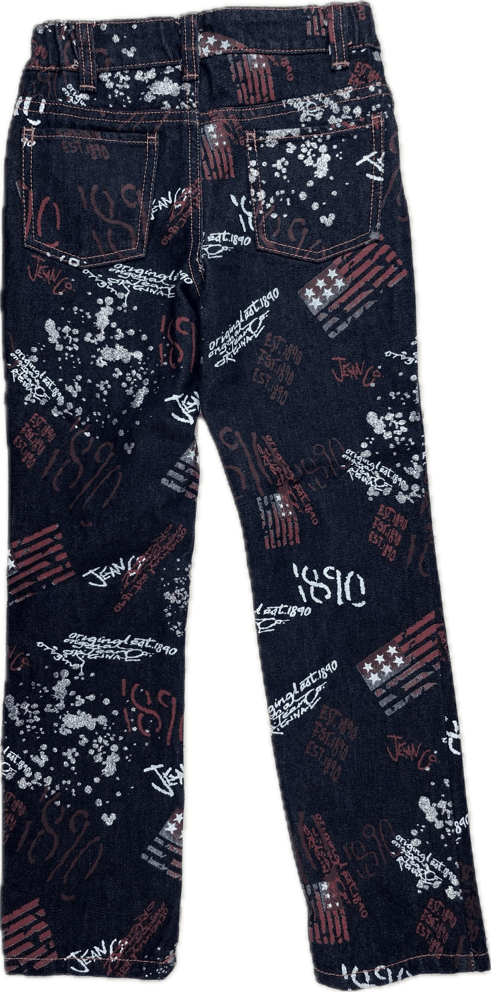 Cherokee USA Graffitti Straight Leg Girls Jeans - Size 6Y — photo 2 of 7