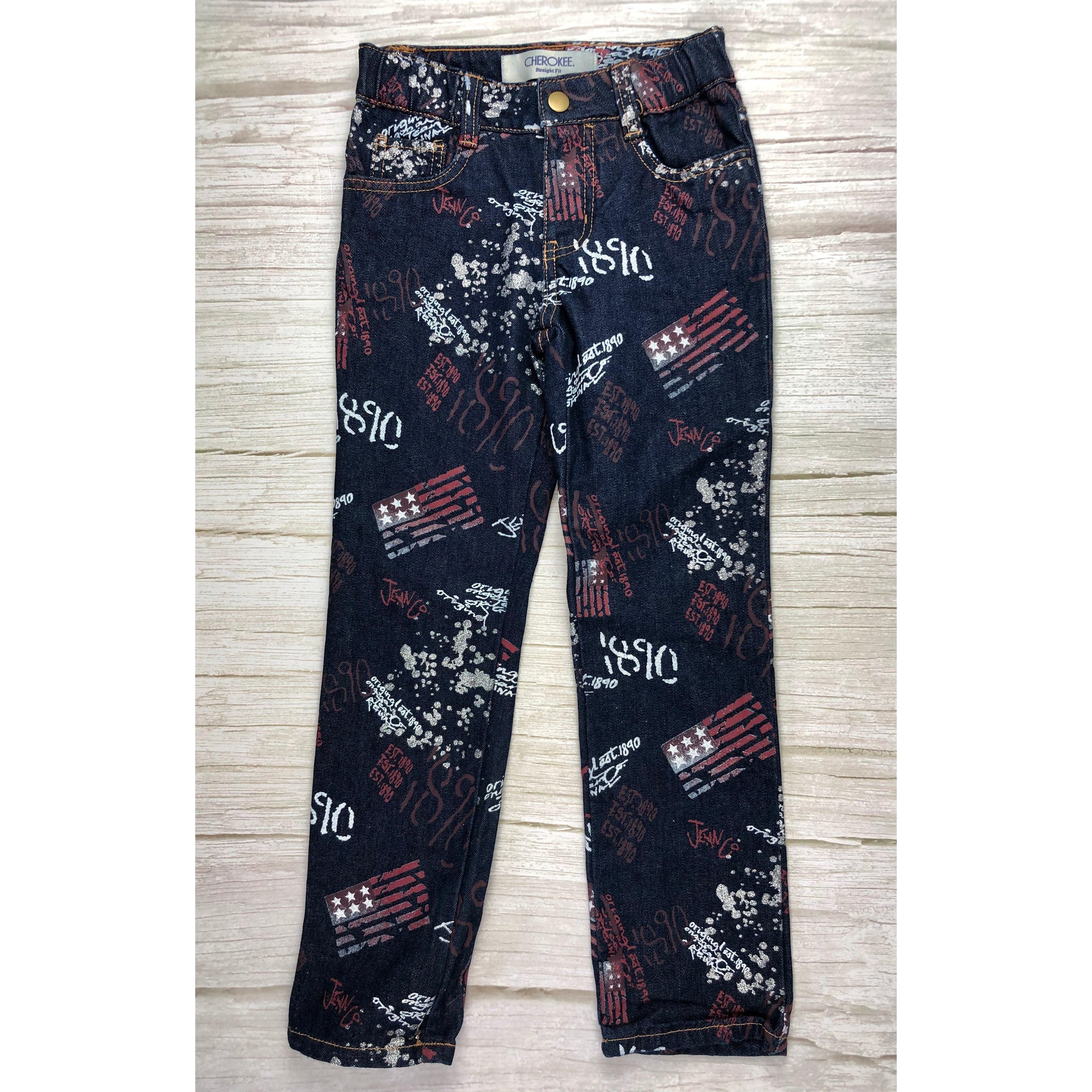 Cherokee USA Graffitti Straight Leg Girls Jeans - Size 6Y — photo 5 of 7