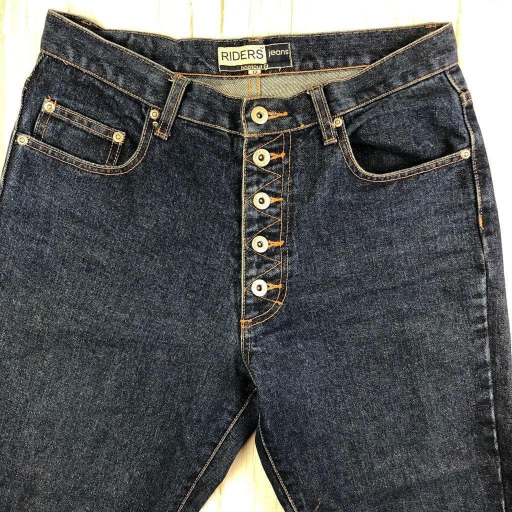 Riders 90's Era Ladies Exposed Button Cropped Bootleg Jeans -Size 12 — photo 2 of 8