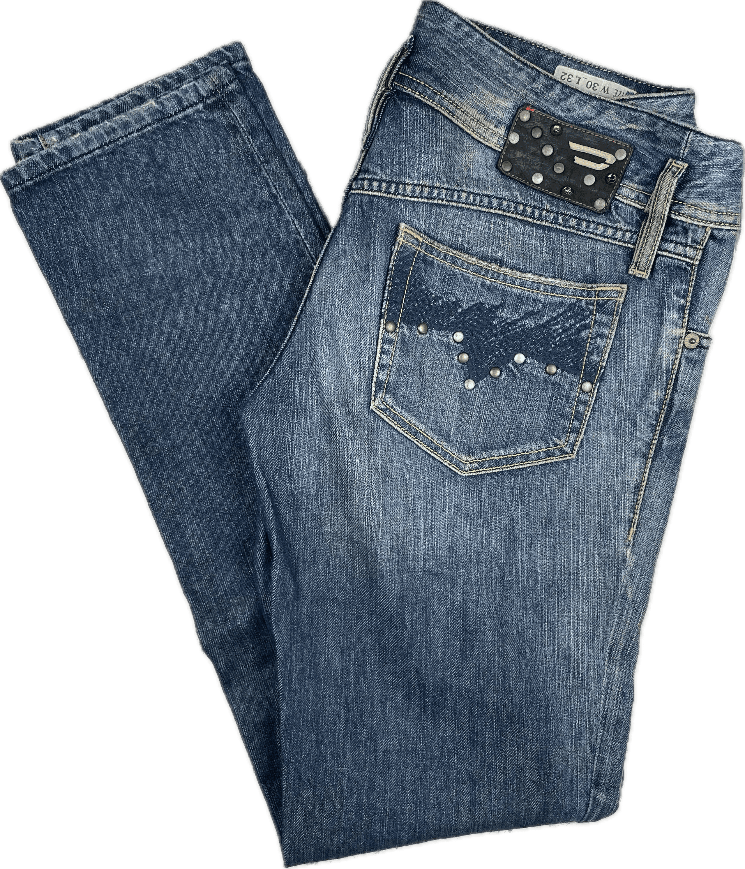 Diesel 'Matic' Low Straight Leg Distressed Jeans Size - 30/32 — photo 1 of 10