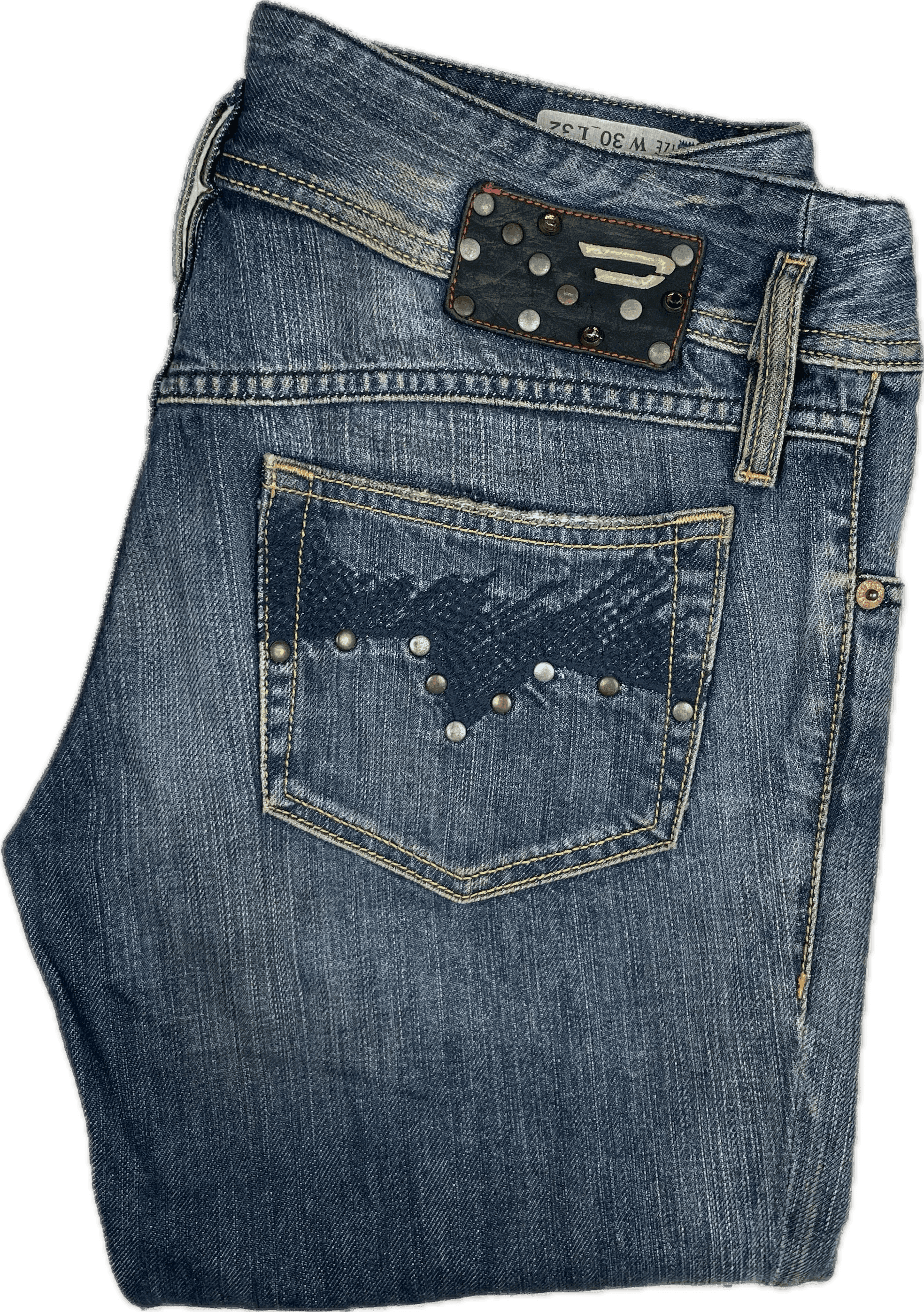 Diesel 'Matic' Low Straight Leg Distressed Jeans Size - 30/32 — photo 2 of 10