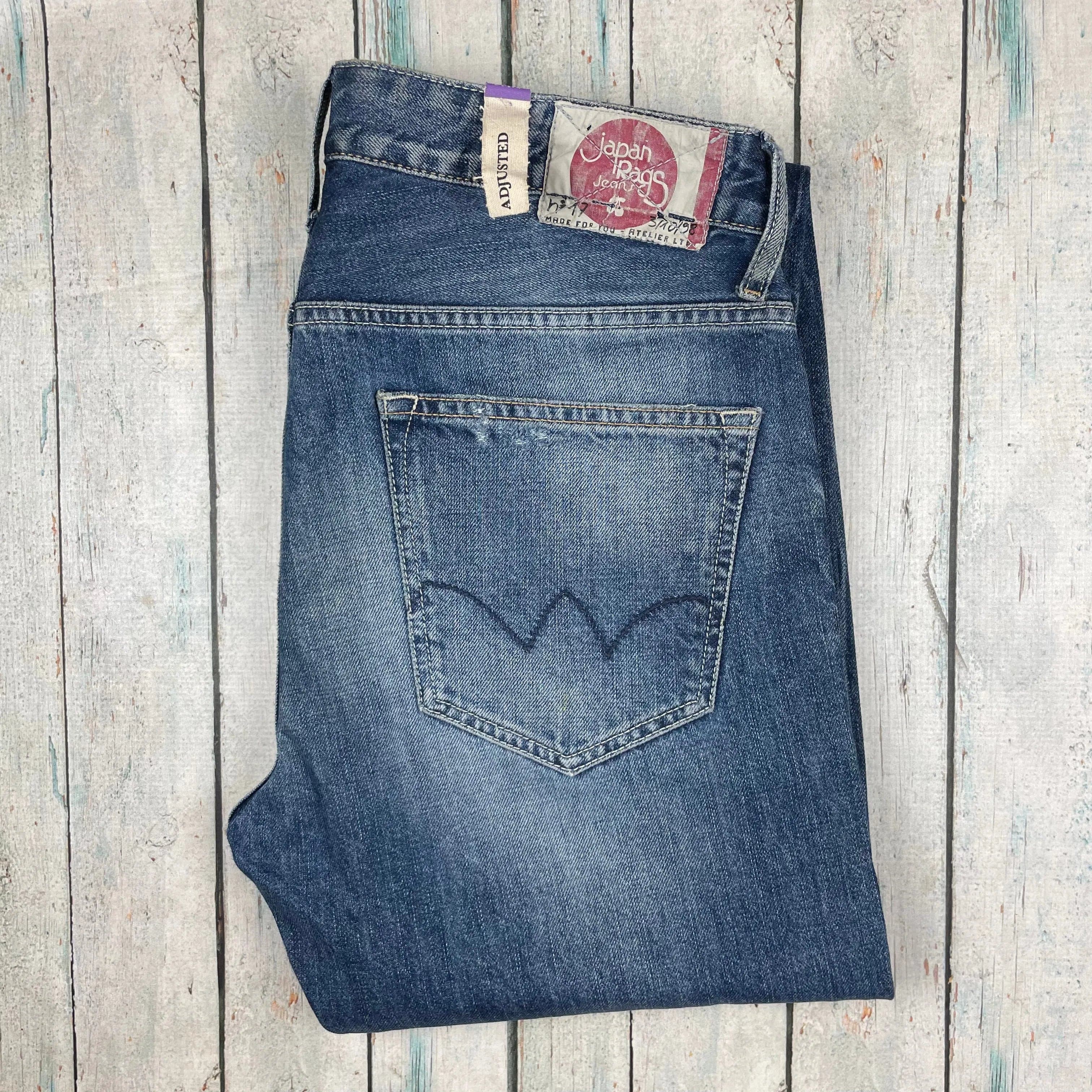 NEW- Japan Rags- H17 -611 Basic Jeans Wash WT82 Mens Jeans -Size 33 — photo 7 of 8