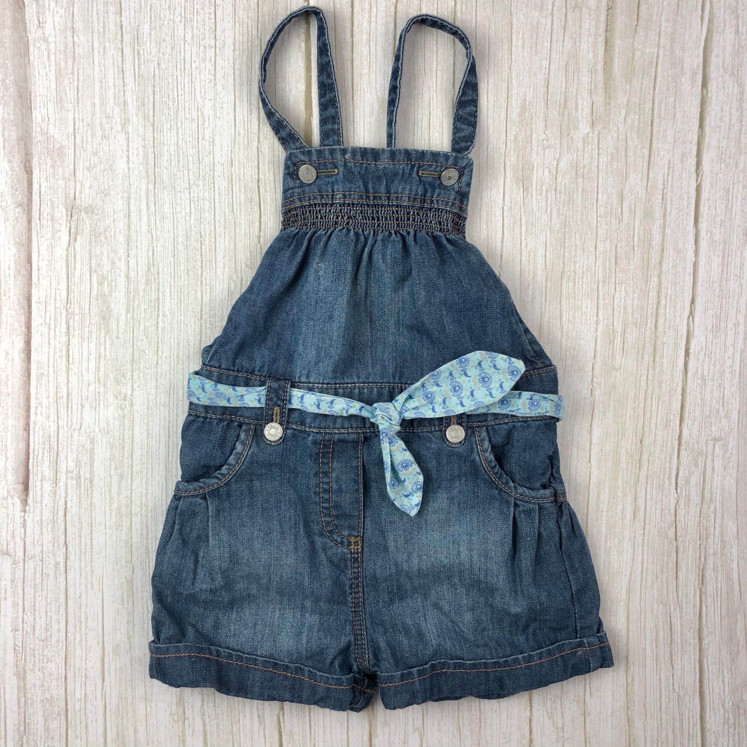Obaibi France Lightweight Denim Bib Front Denim Shortalls - Size 18M — photo 5 of 7
