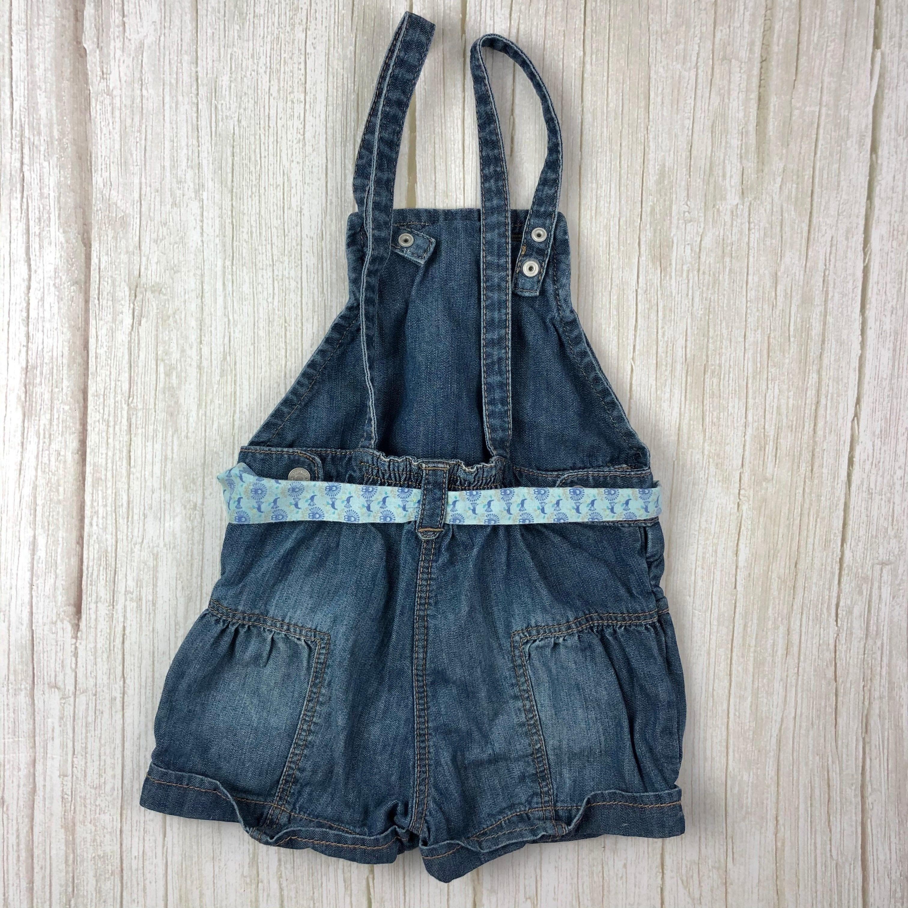 Obaibi France Lightweight Denim Bib Front Denim Shortalls - Size 18M — photo 6 of 7