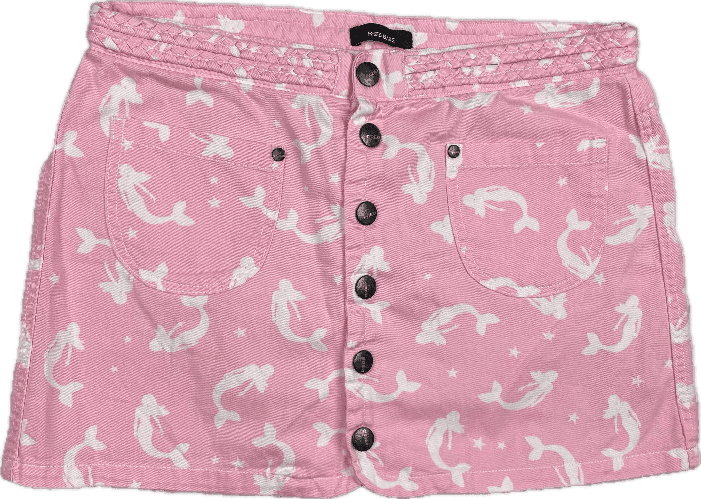 Fred Bare Girls Denim Mermaid Print Mini Skirt- Size 14Y — photo 1 of 6