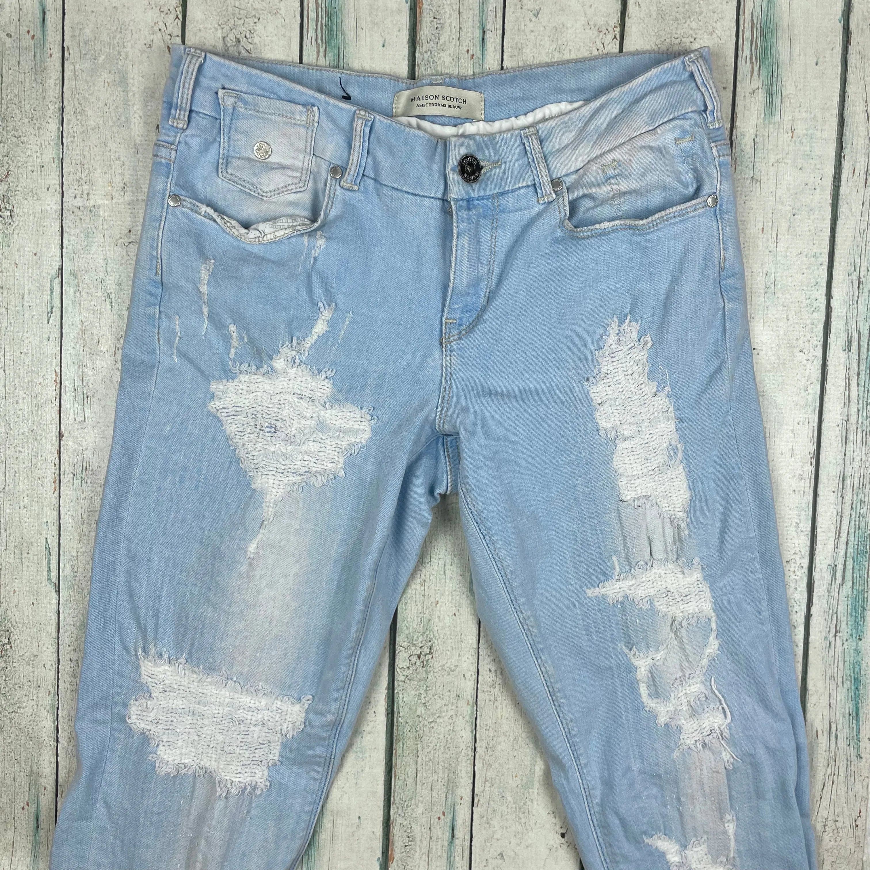 Maison Scotch 'La Parisienne' Distressed Denim Skinny Jeans - Size 28/32 — photo 3 of 7