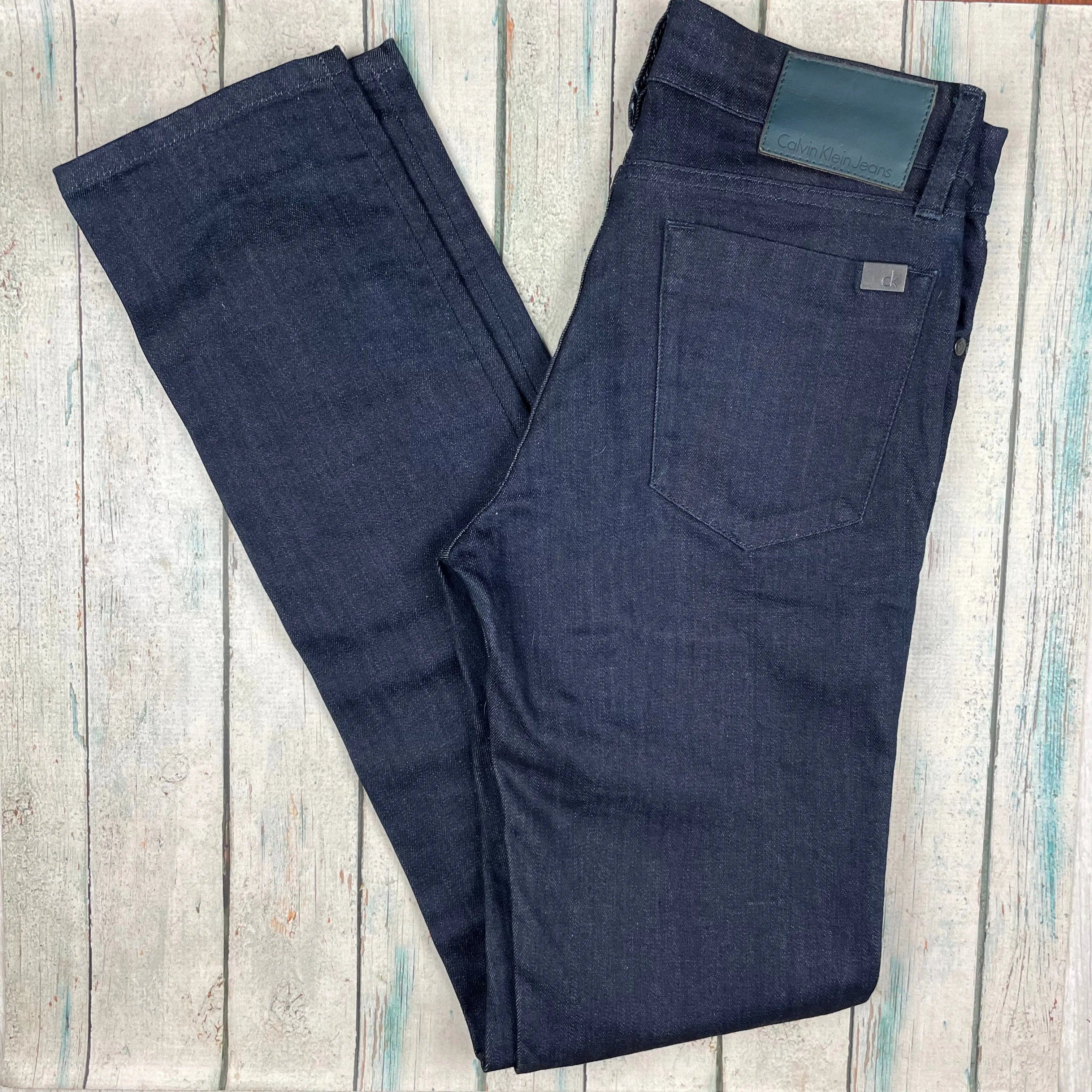 Calvin Klein Slim Straight Dark Wash Jeans - Size 28/34 — photo 6 of 7