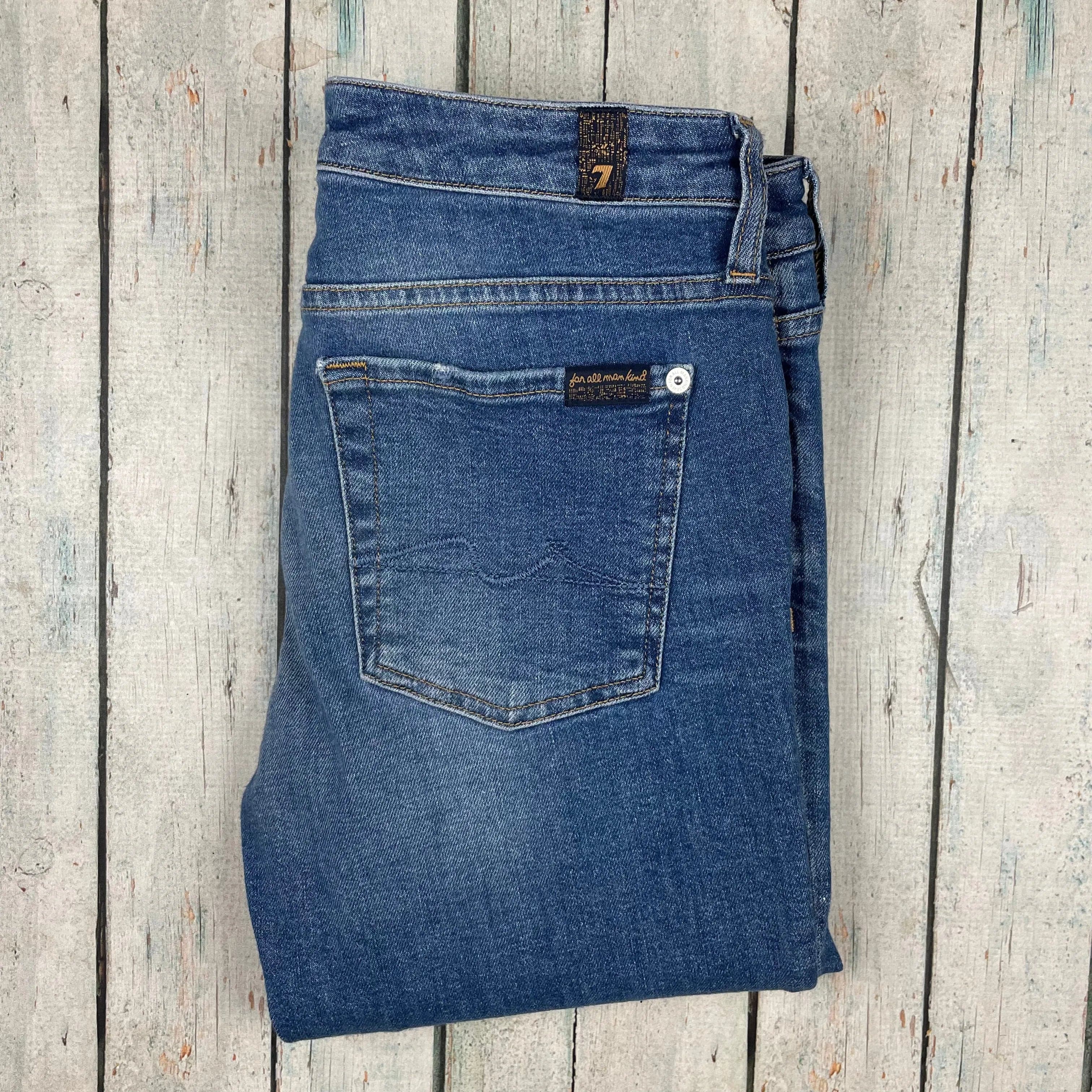 7 for all Mankind 'Pyper' Jeans in Vintage Robertson Wash with Leg Snaps Size- 27 — photo 9 of 9