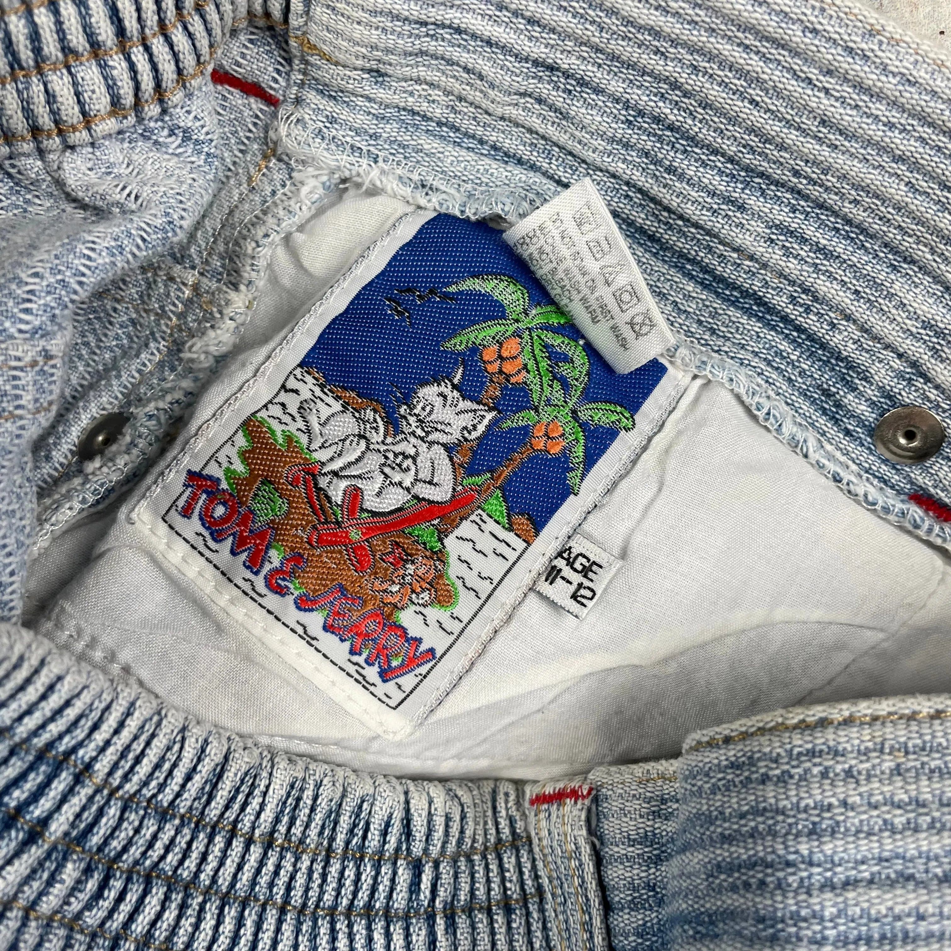 Vintage 90's Classic Kids 'Tom & Jerry' Denim Jeans - Suit Size- 9/10 — photo 2 of 9