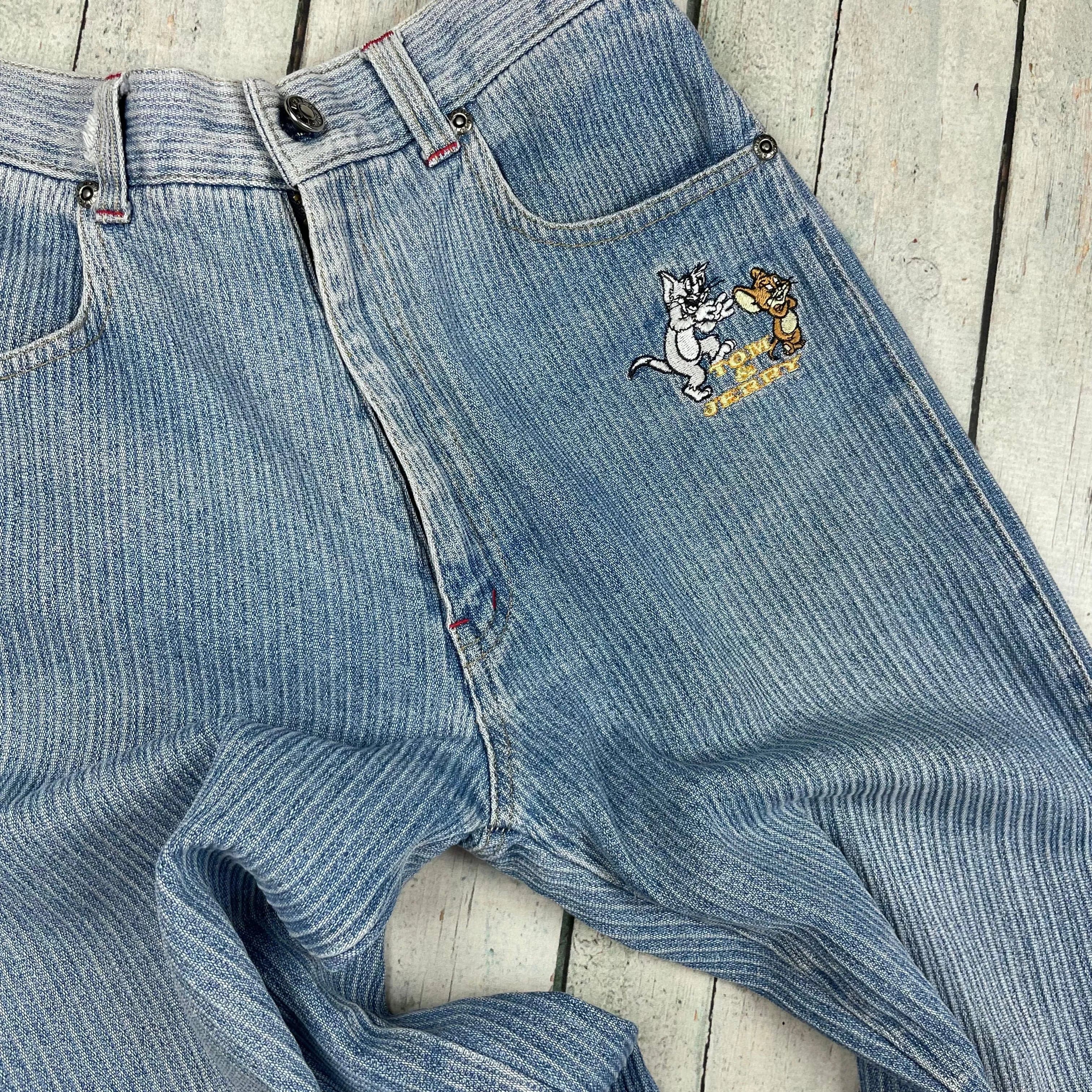 Vintage 90's Classic Kids 'Tom & Jerry' Denim Jeans - Suit Size- 9/10 — photo 4 of 9