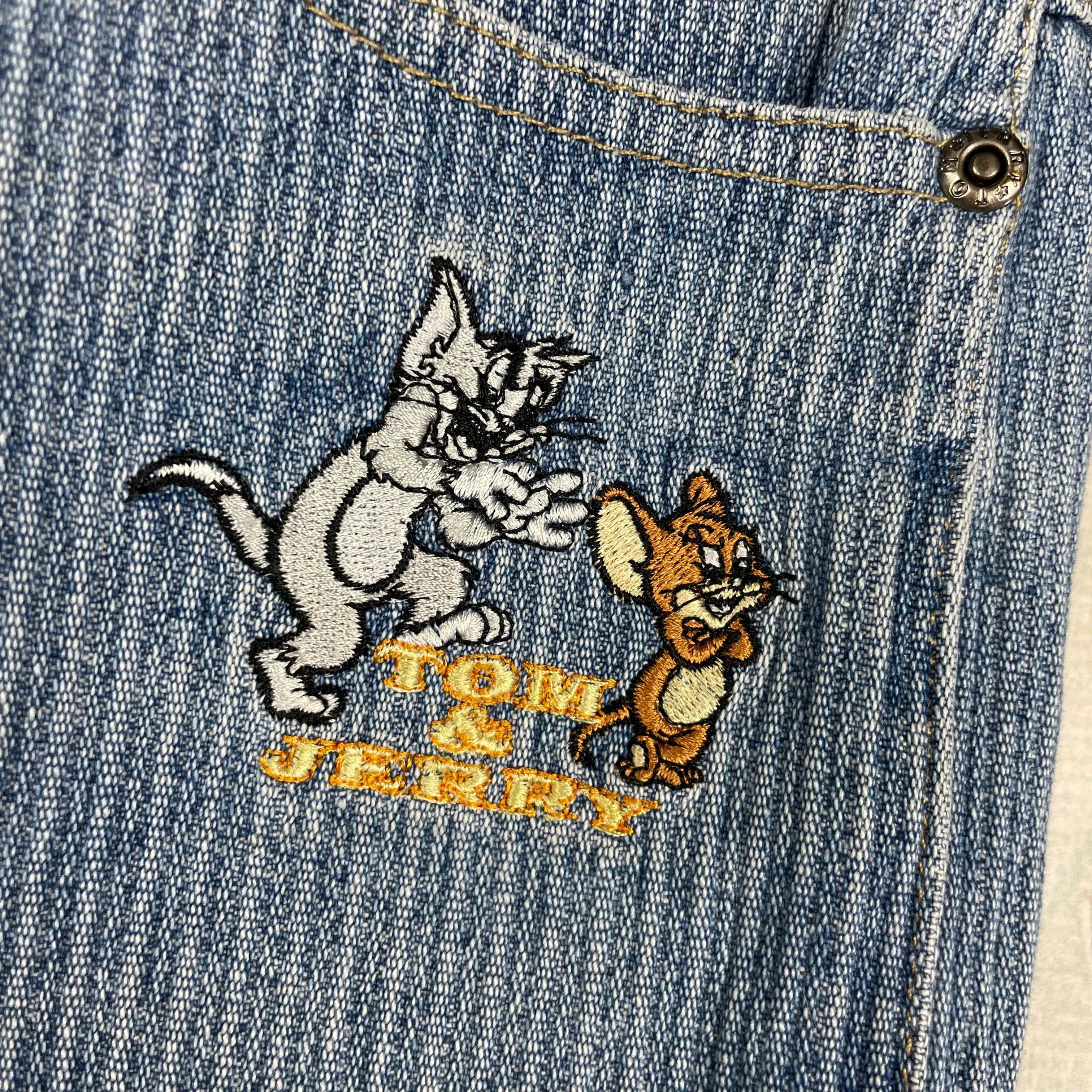 Vintage 90's Classic Kids 'Tom & Jerry' Denim Jeans - Suit Size- 9/10 — photo 6 of 9