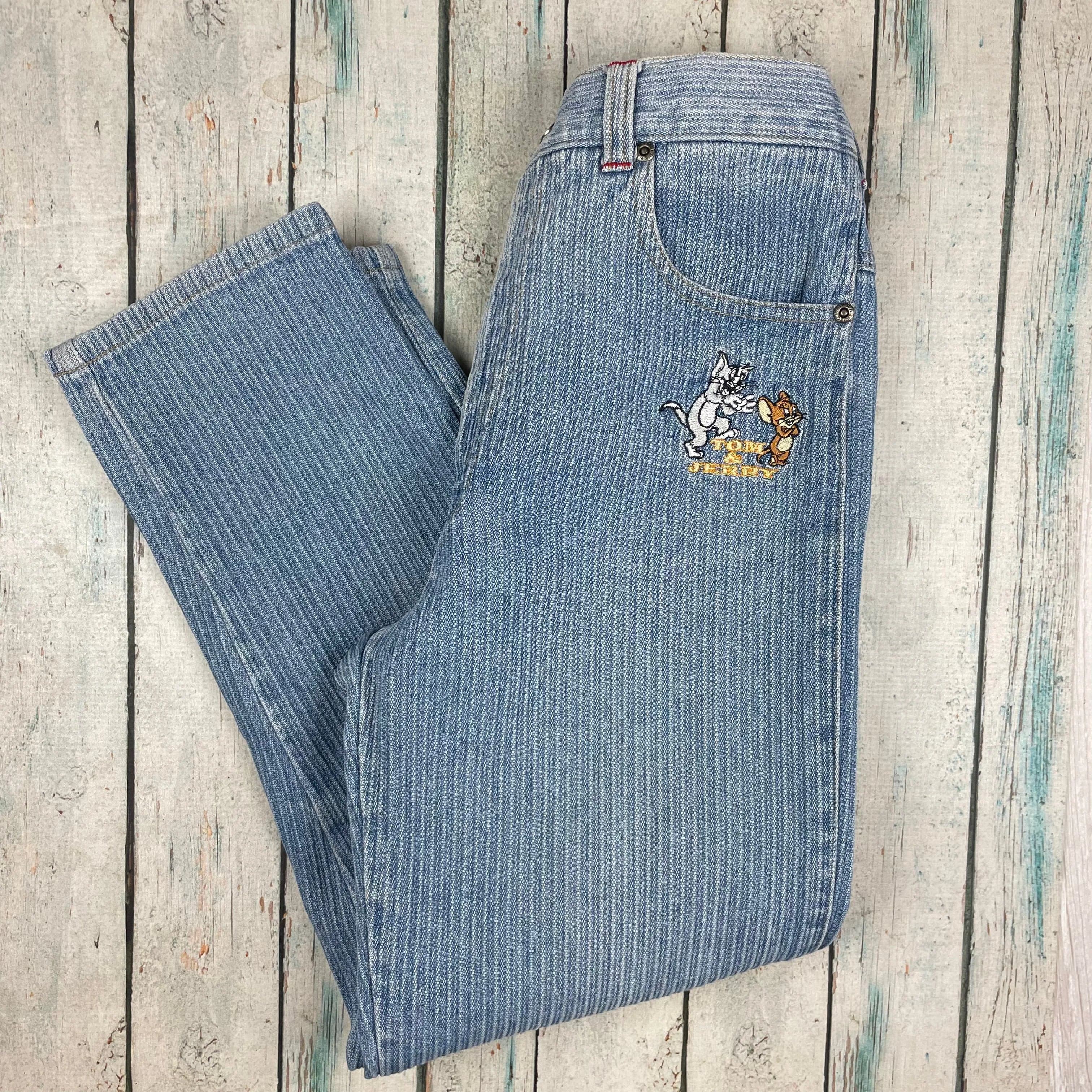 Vintage 90's Classic Kids 'Tom & Jerry' Denim Jeans - Suit Size- 9/10 — photo 7 of 9