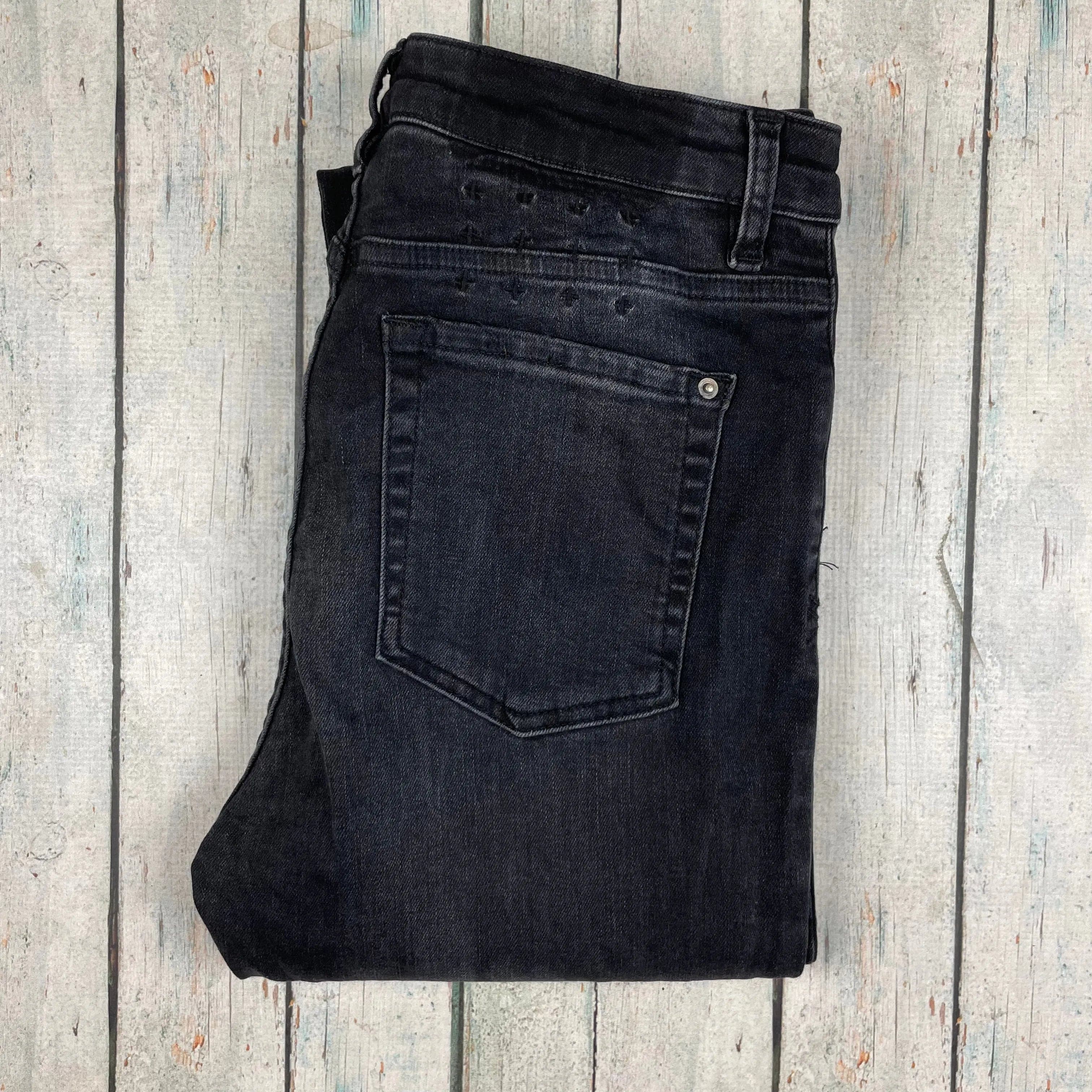 Ksubi Washed Black Busted Knee Skinny Leg Jeans- Size 30" — photo 2 of 7