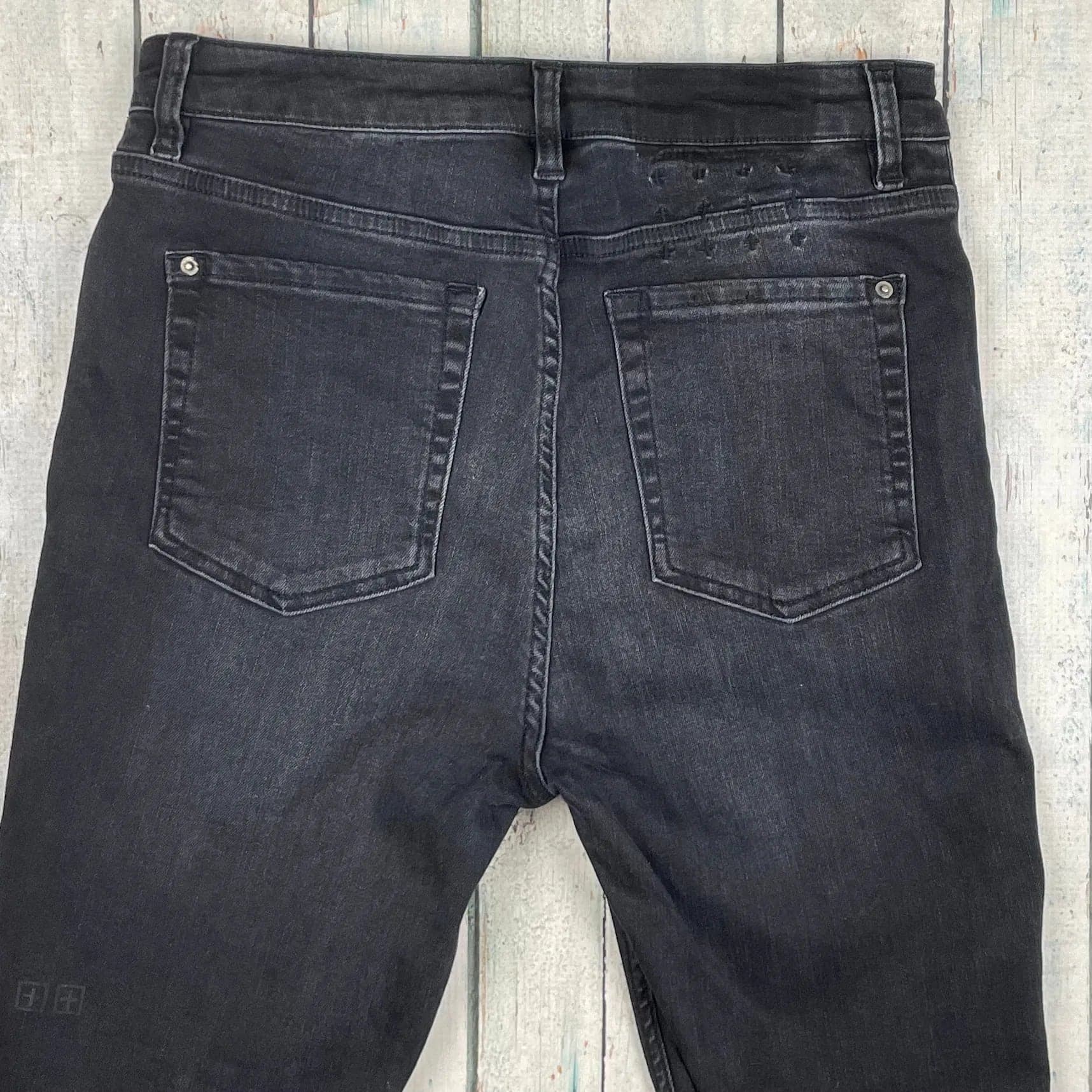 Ksubi Washed Black Busted Knee Skinny Leg Jeans- Size 30" — photo 4 of 7