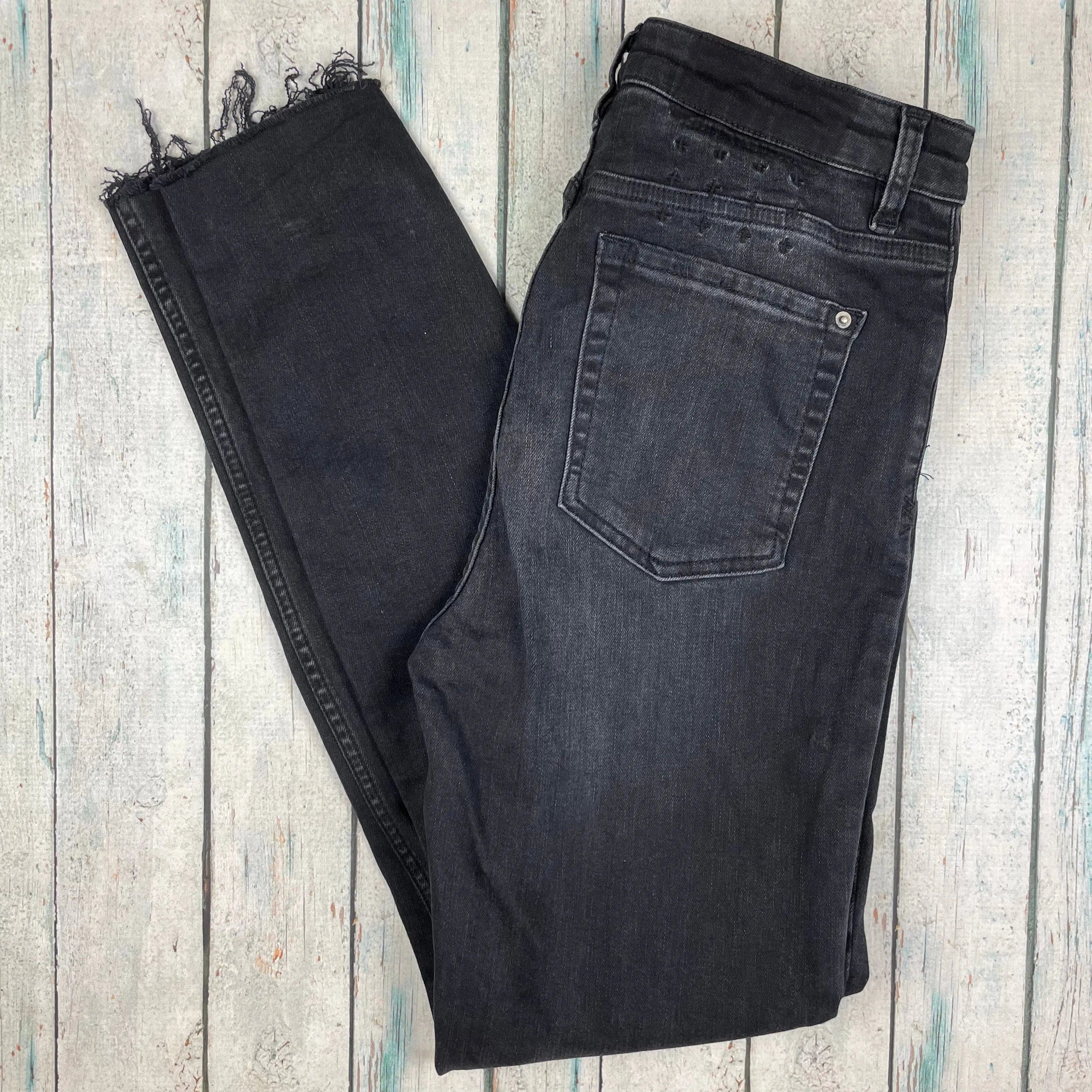 Ksubi Washed Black Busted Knee Skinny Leg Jeans- Size 30" — photo 6 of 7