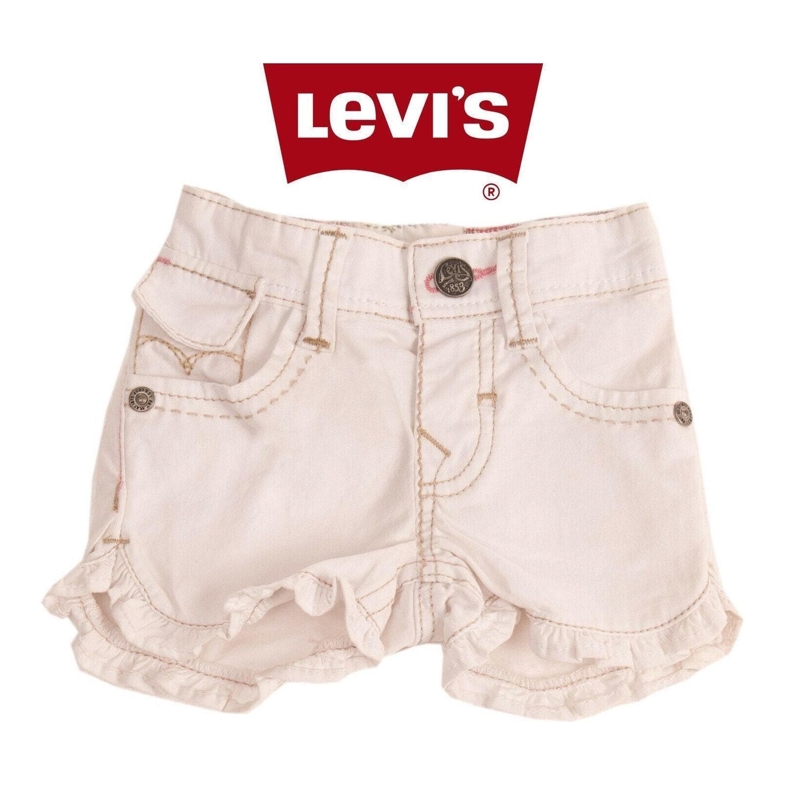 NWT - Levis Baby Girl Frilled Hem Shorts- Size 3M — photo 1 of 6