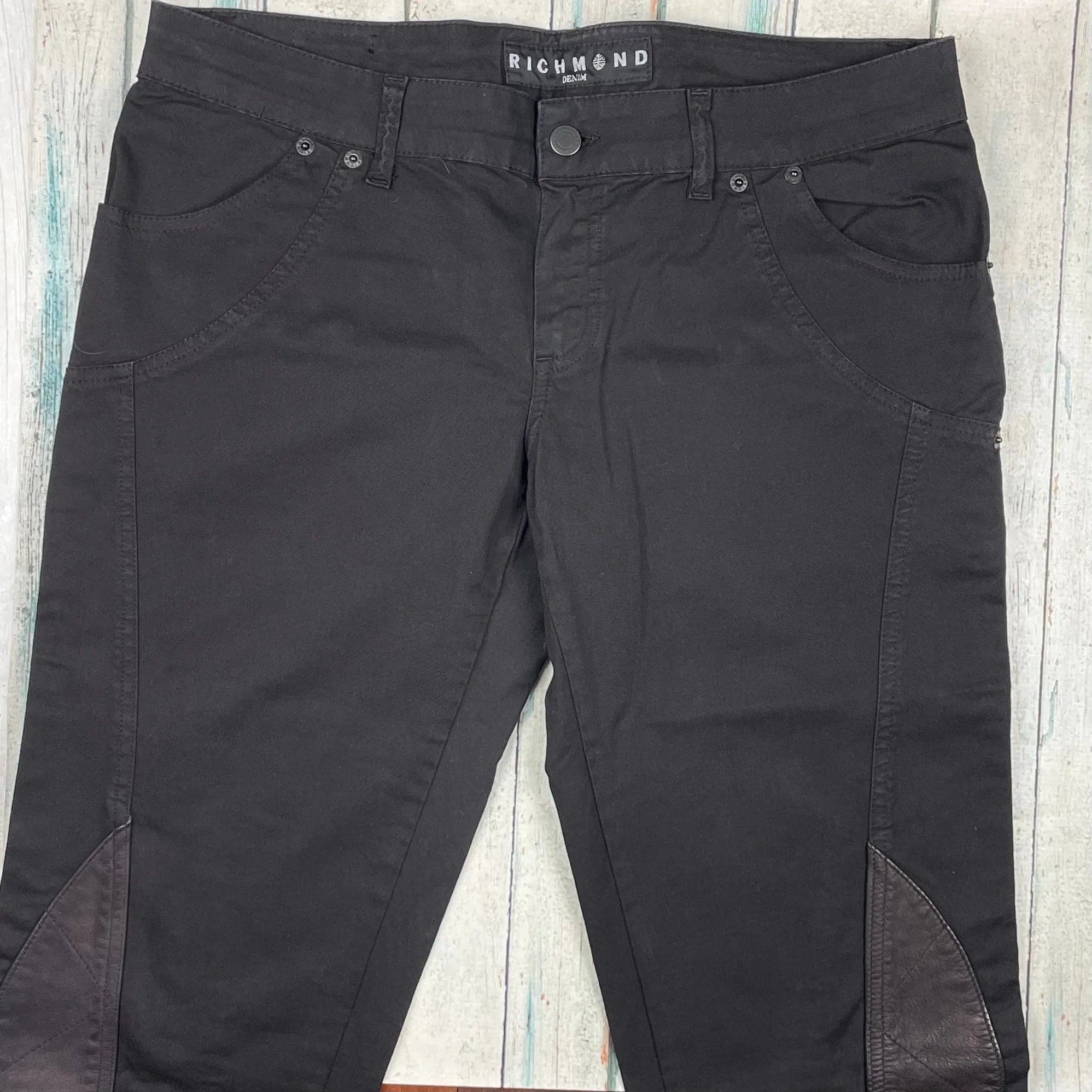 NEW- John Richmond Black Slim Straight fit Jeans- Size 33 — photo 4 of 6