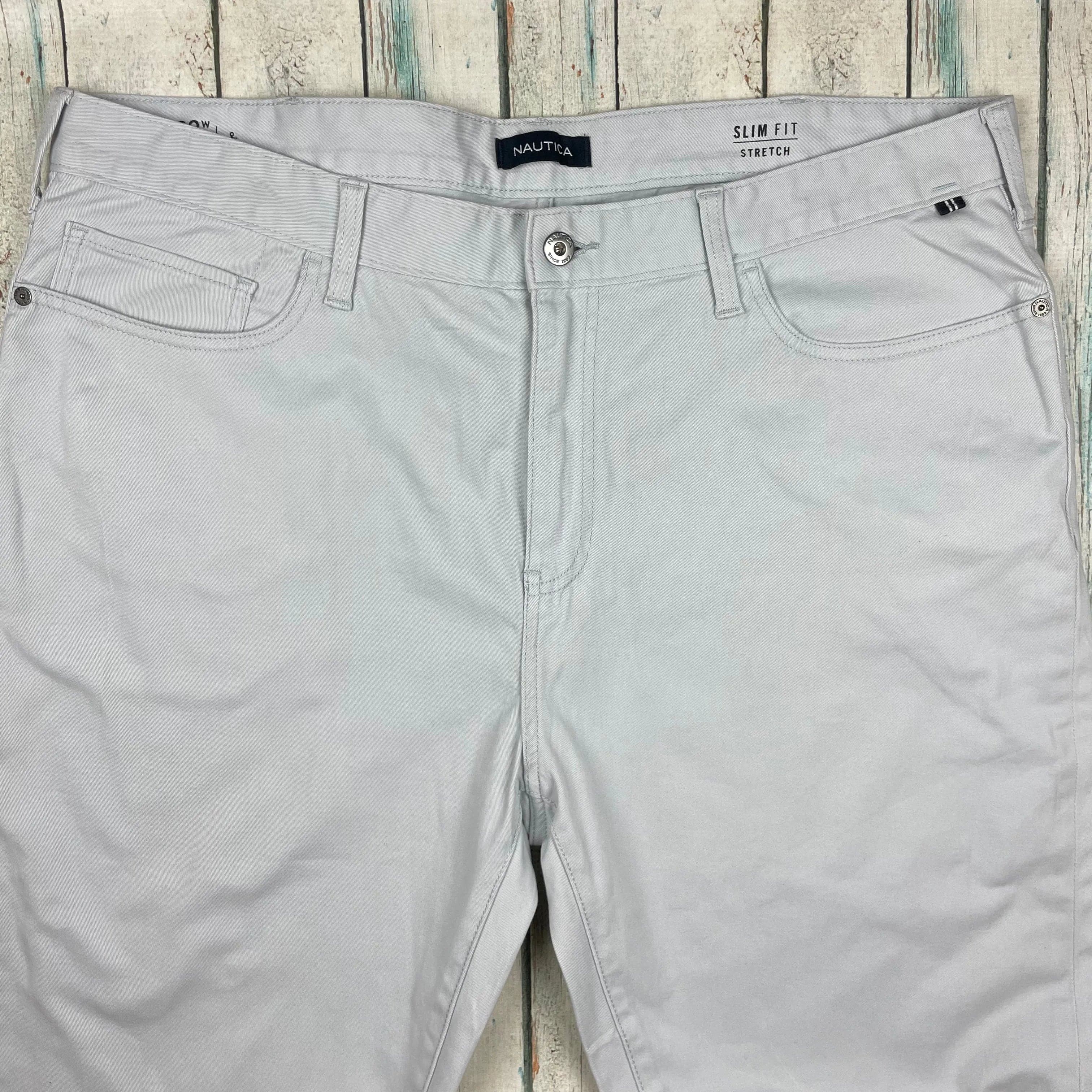 Nautica Mens Classic Slim Fit Stretch Grey Jeans- Size 38/34 — photo 3 of 8
