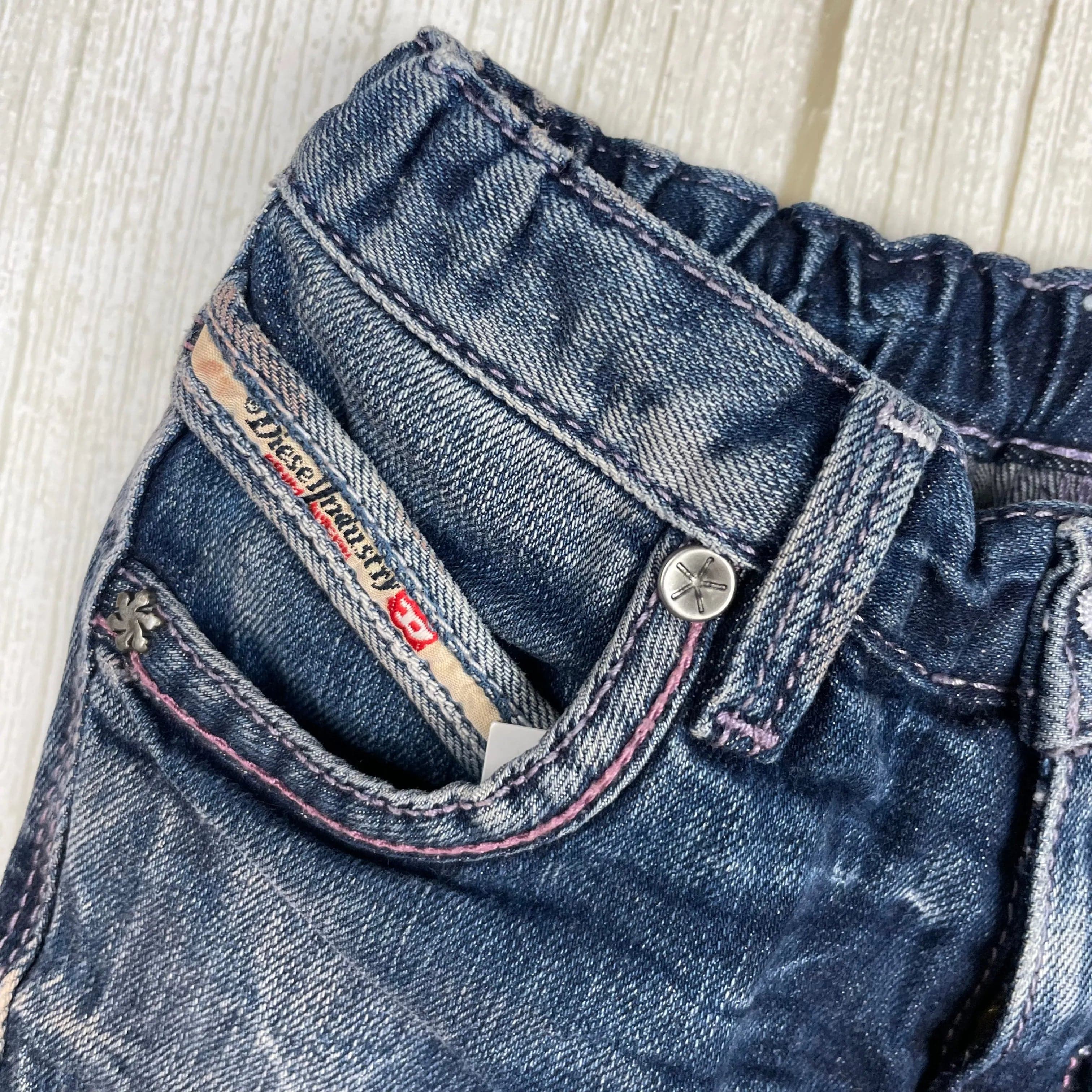 Diesel Distressed 'NEW FLUFFE SP1' Baby Jeans - Size 6M — photo 4 of 5