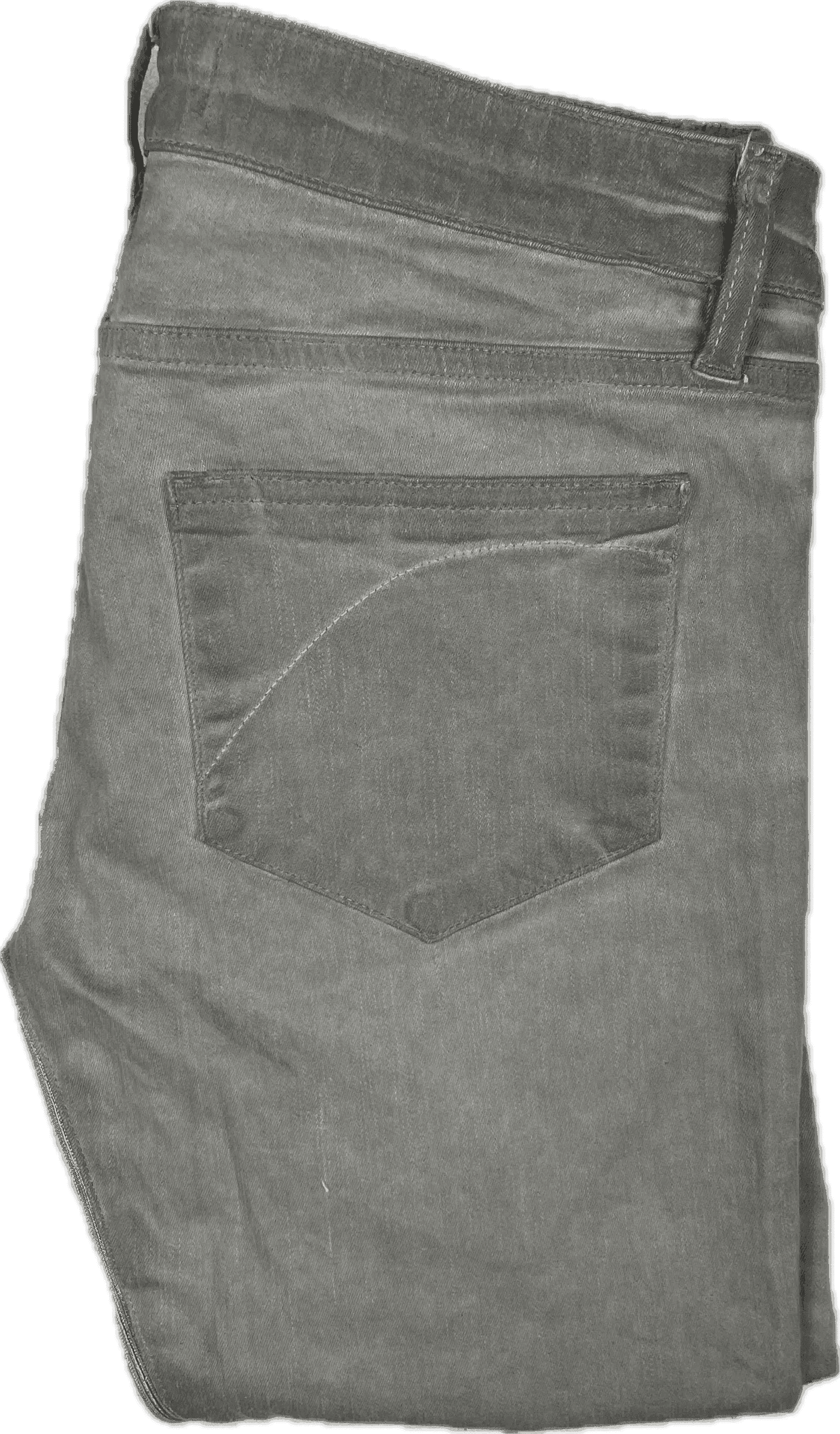 Superfine Ribbed Insert Grey Skinny Fit Italian Jeans - Size 28 — photo 2 of 7