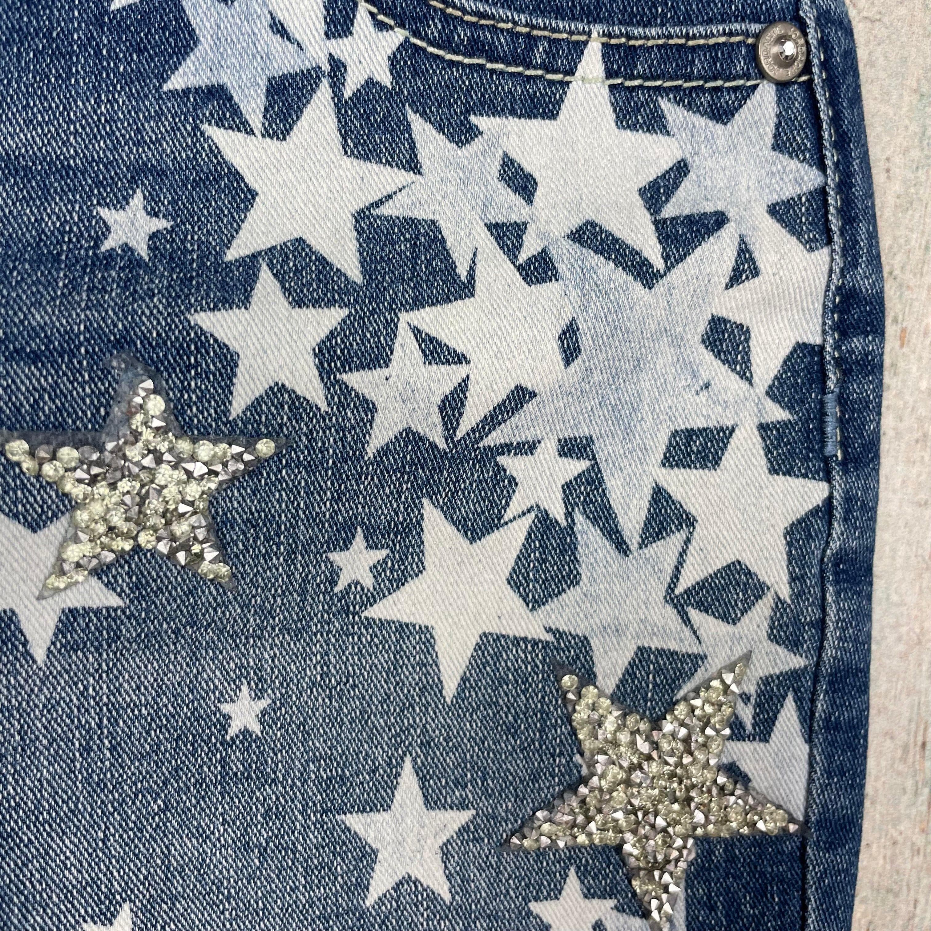 Girls Jordache Star Print Denim Shorts - Size 14 Years — photo 4 of 7