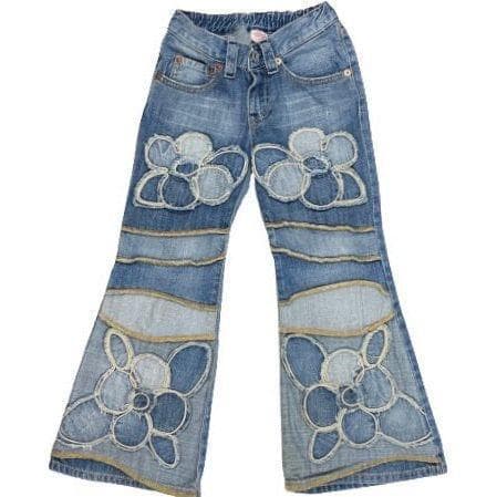 Nolita Pocket Girls Italian Denim Appliqué Bootleg Jeans - Size 6Y — photo 1 of 6