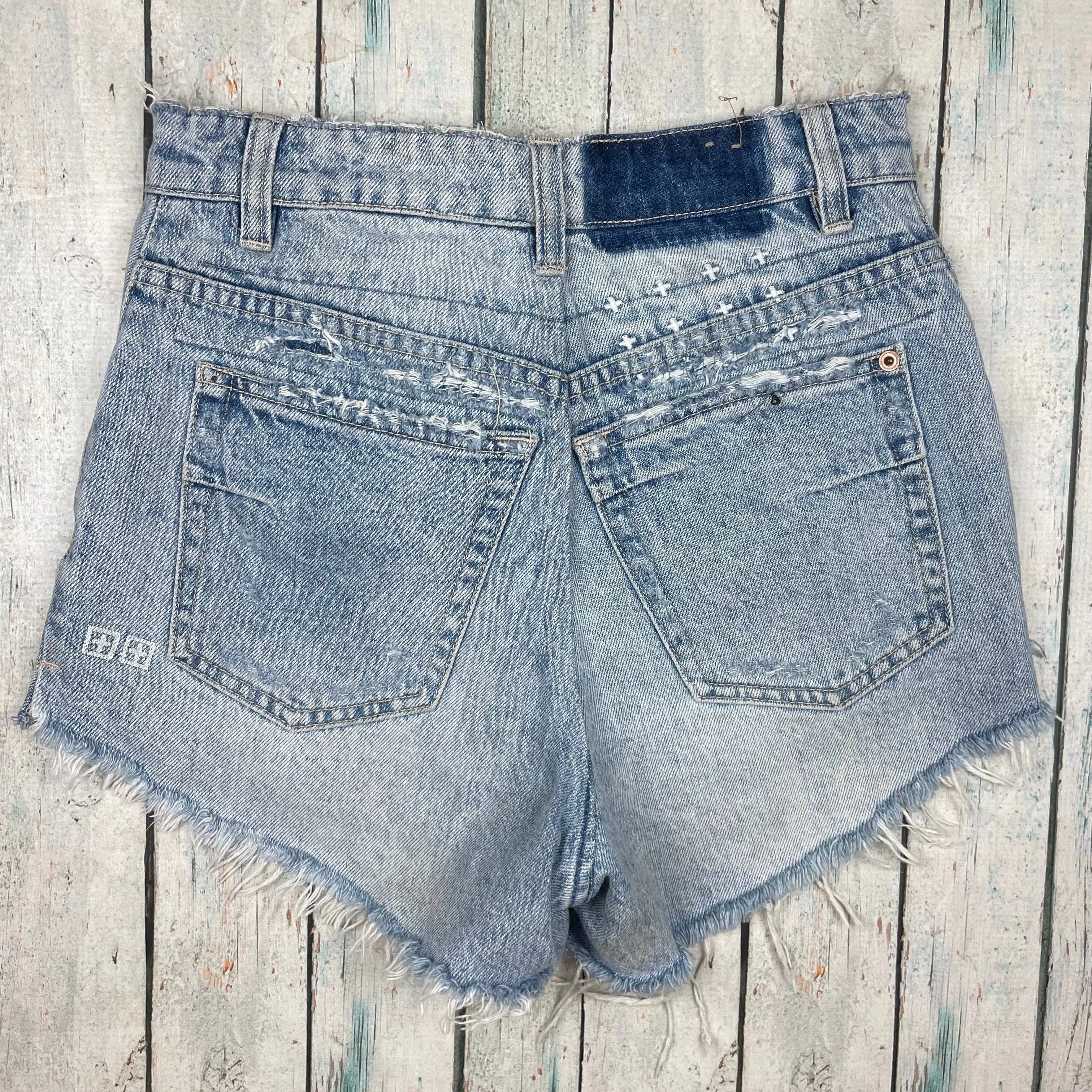Tsubi 'Boyfriend Ripped Up' Distressed Denim Shorts - Size 23 — photo 4 of 6