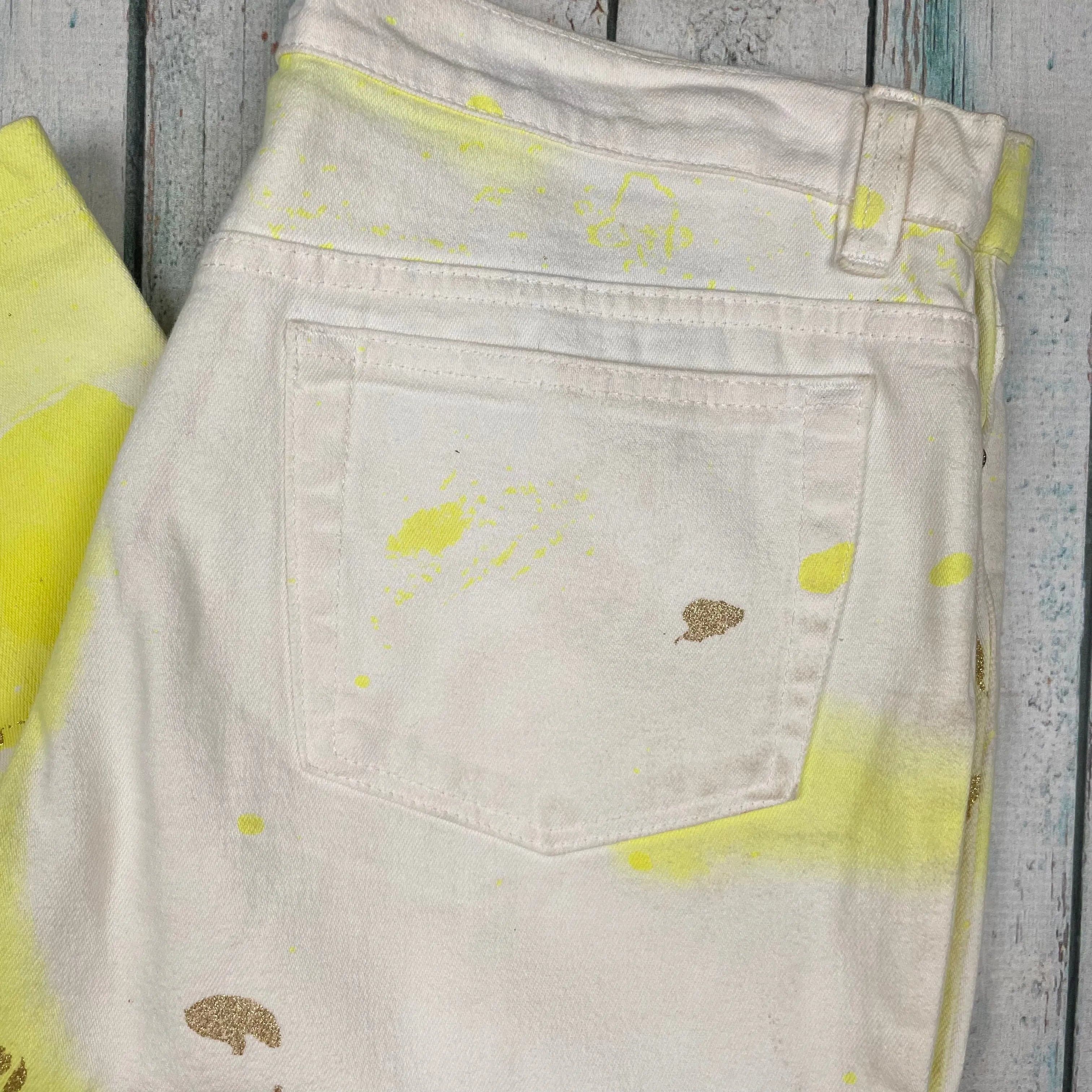 Roberto Cavalli Y2K Italian Made Painted look Jeans - Size 12/14 — photo 6 of 9