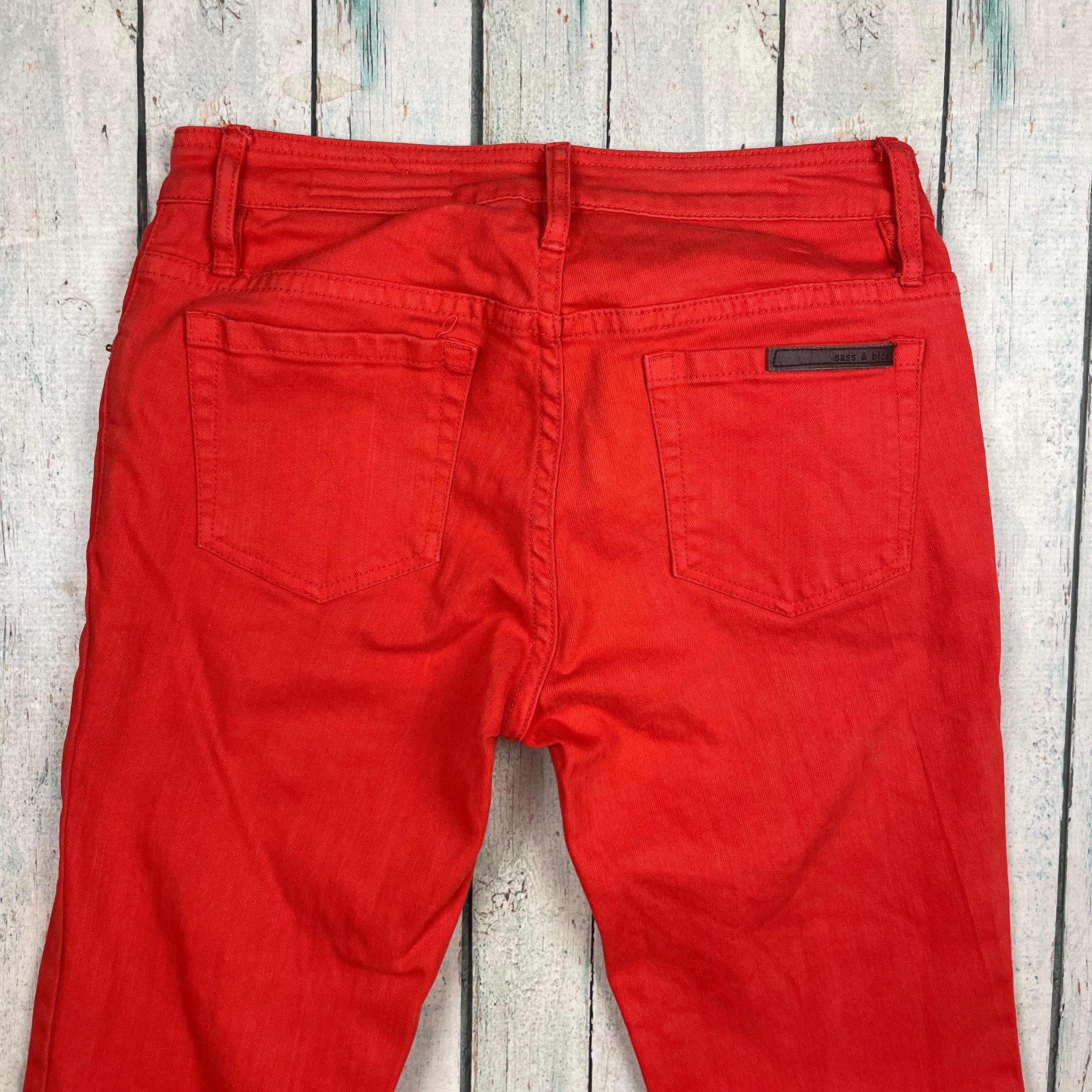Sass & Bide 'Stand & Deliver' Lovestate Burnt Orange Slim fit Stretch Jeans -Size 25 — photo 3 of 8