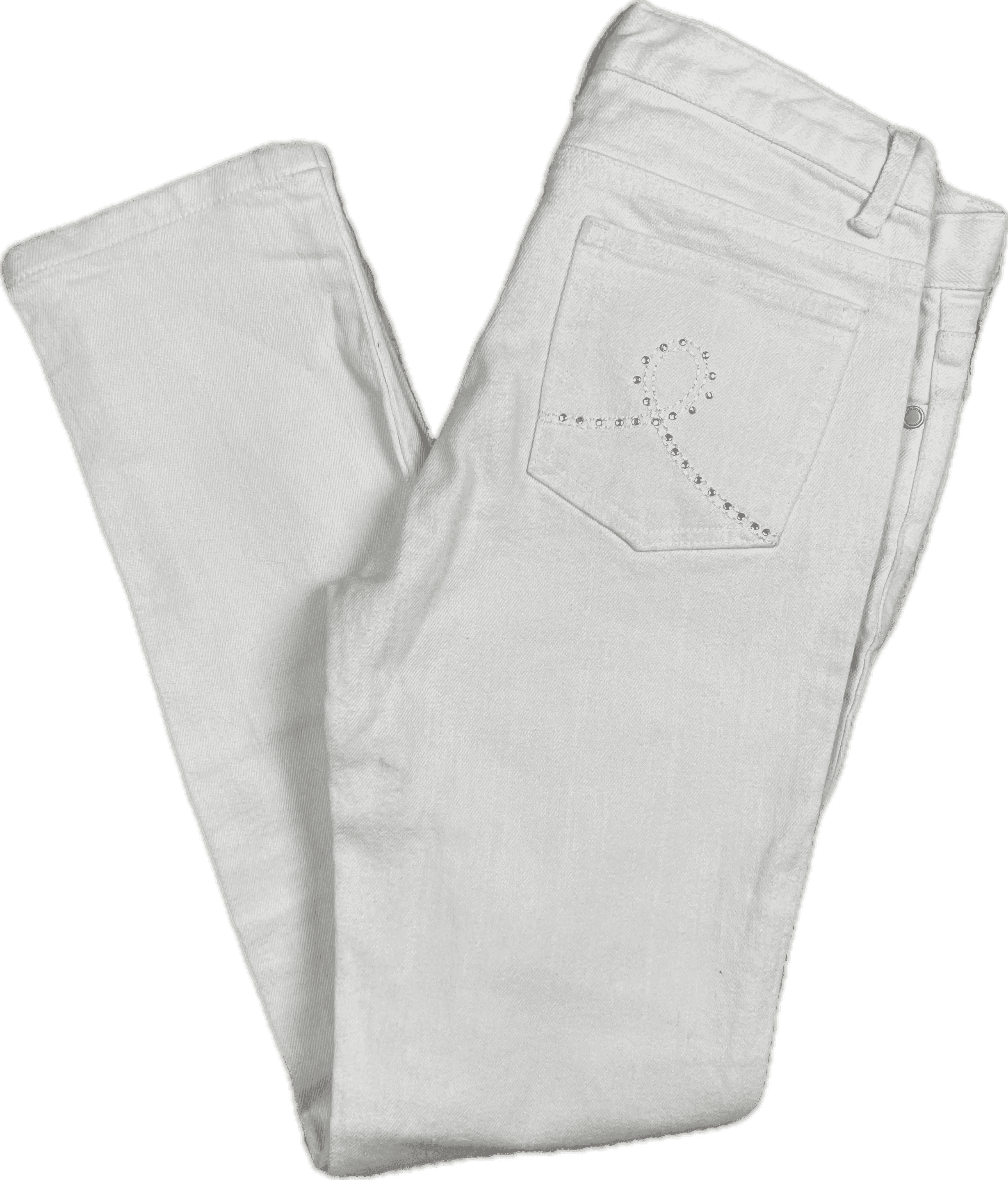 Fiorucci White Stretch Denim Skinny Jeans - Size 10 — photo 1 of 8