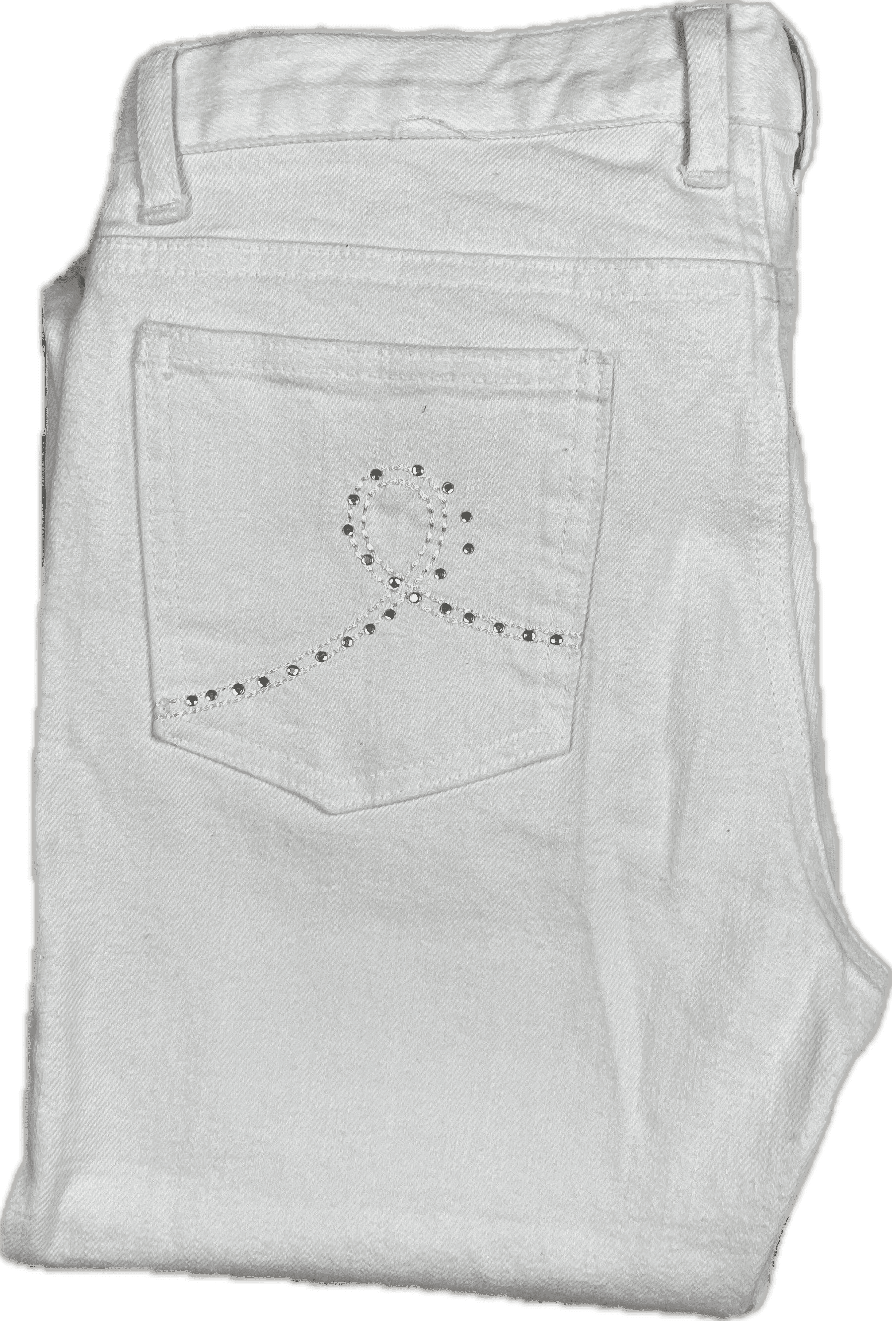 Fiorucci White Stretch Denim Skinny Jeans - Size 10 — photo 2 of 8