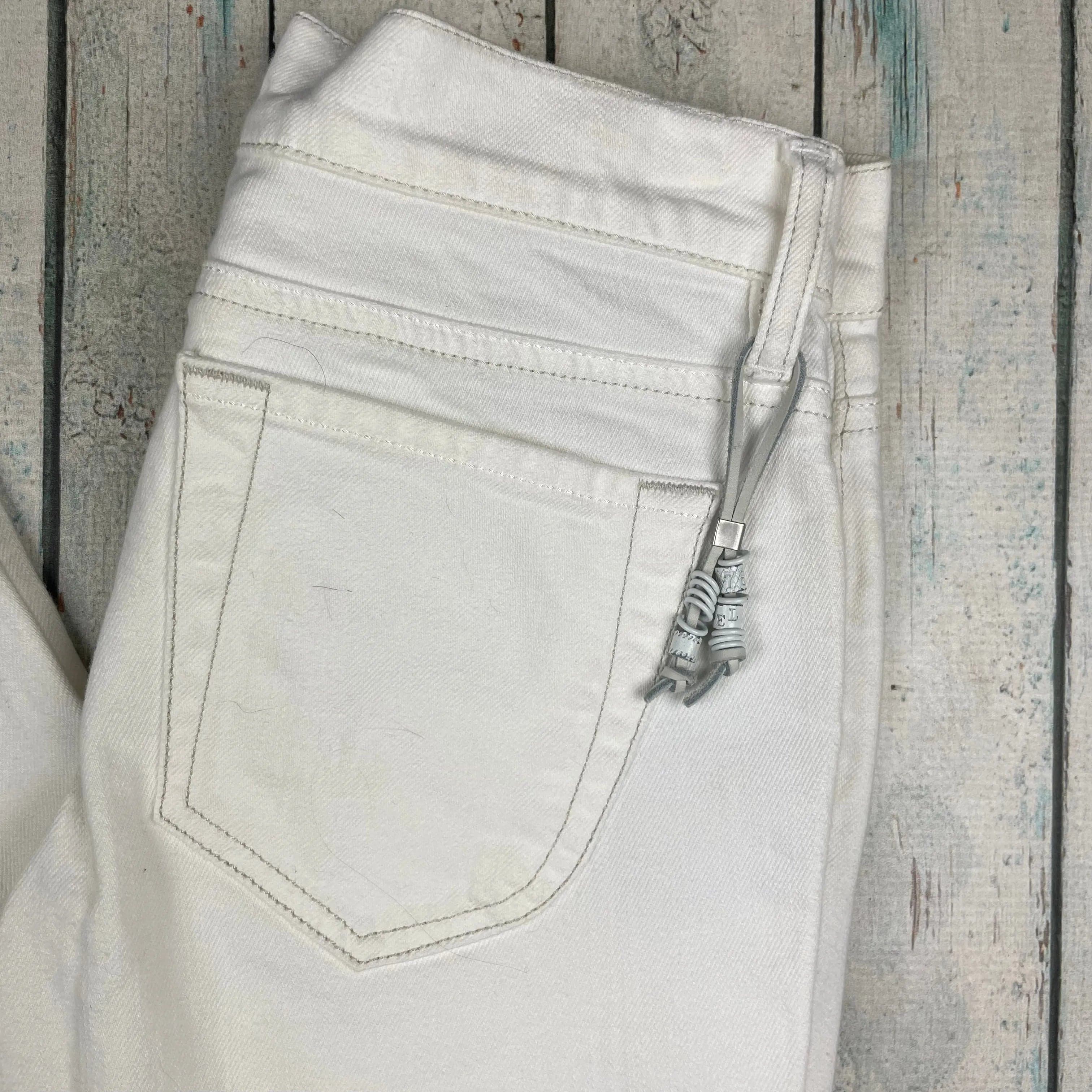 NWT - Diesel 'Liv' Slim Straight White Denim Jeans Size - 25/32 — photo 7 of 8